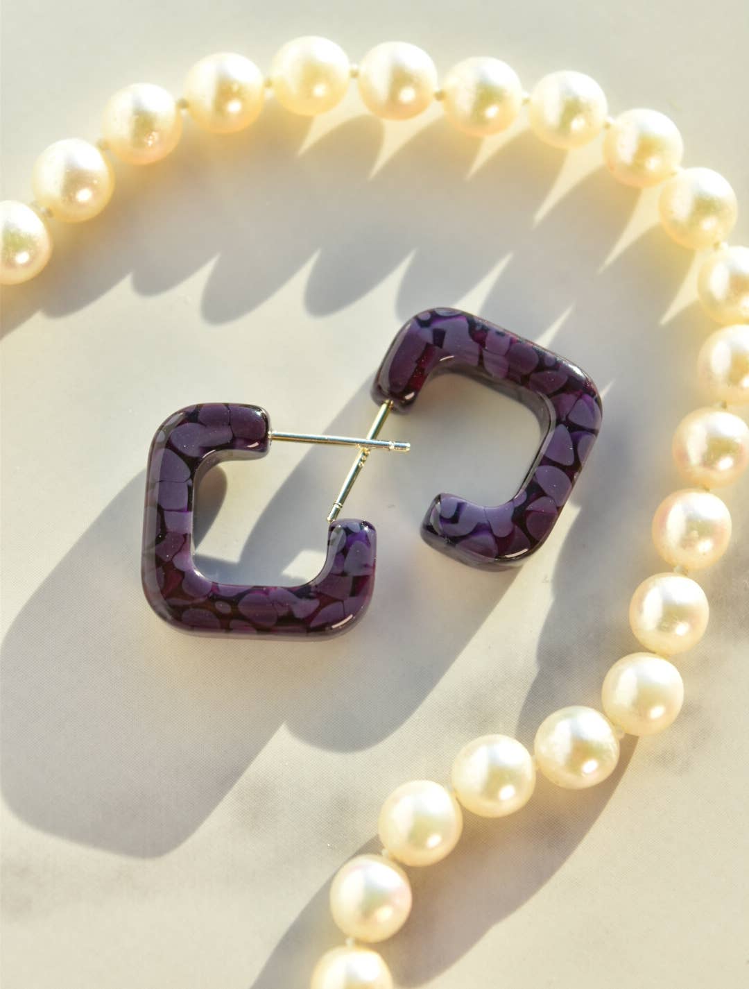 Mini Geo Hoops Collection: Jade