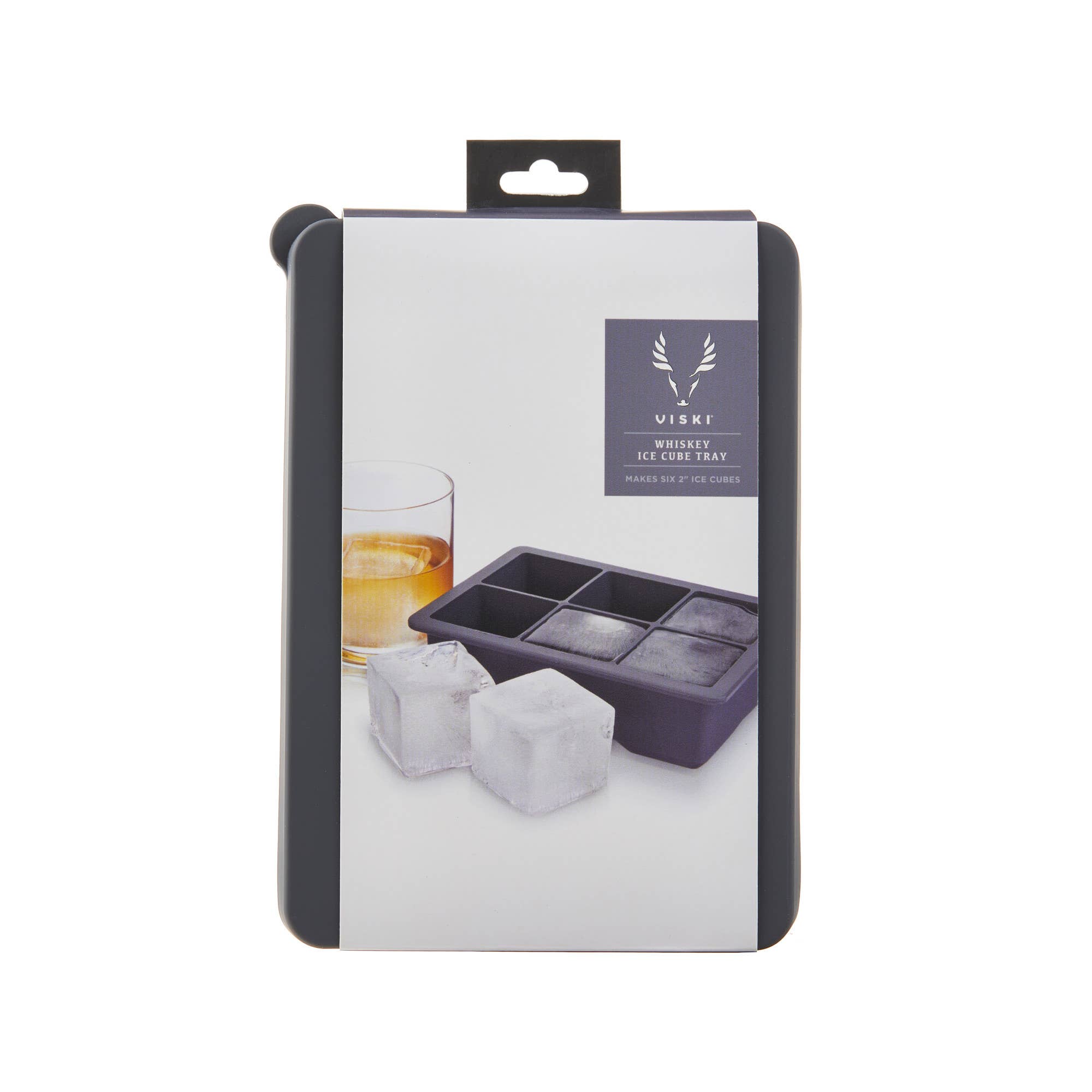 Glacier 2 inch Whiskey Ice Cube Tray with Lid