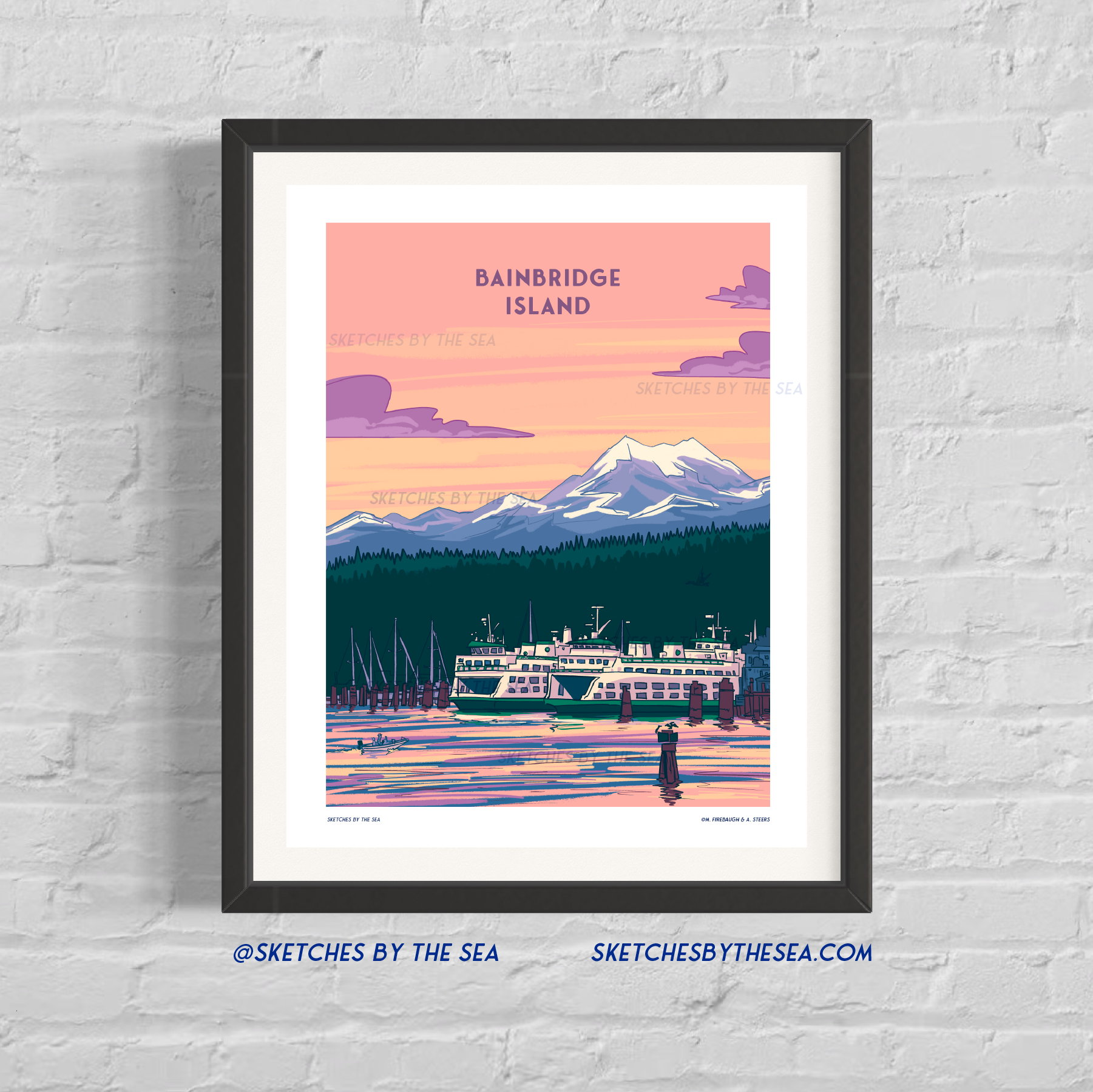 Bainbridge Island Travel Poster