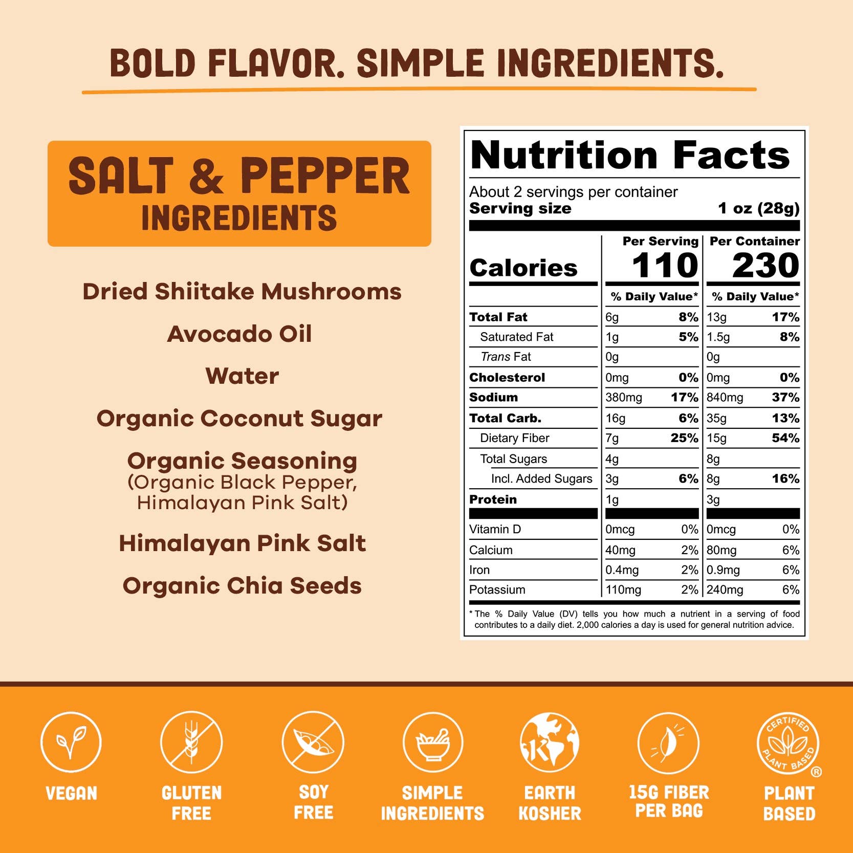 Pan's Mushroom Jerky - 2.2oz Salt & Pepper
