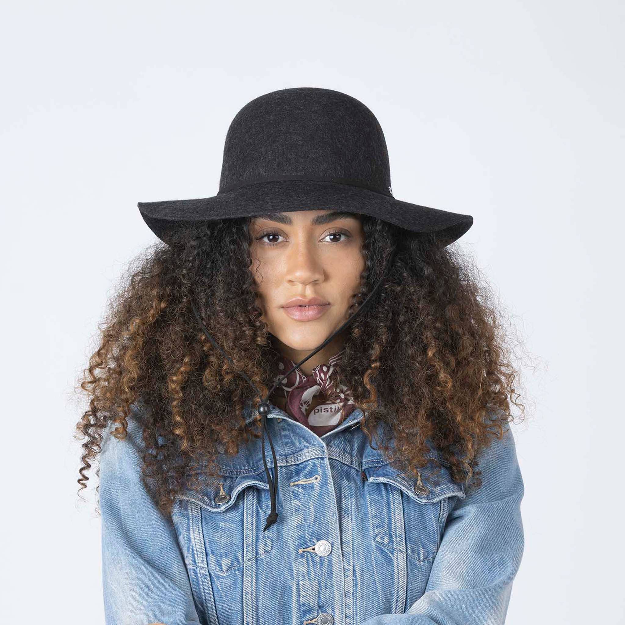 Tegan Wide Brim Hat: Mushroom