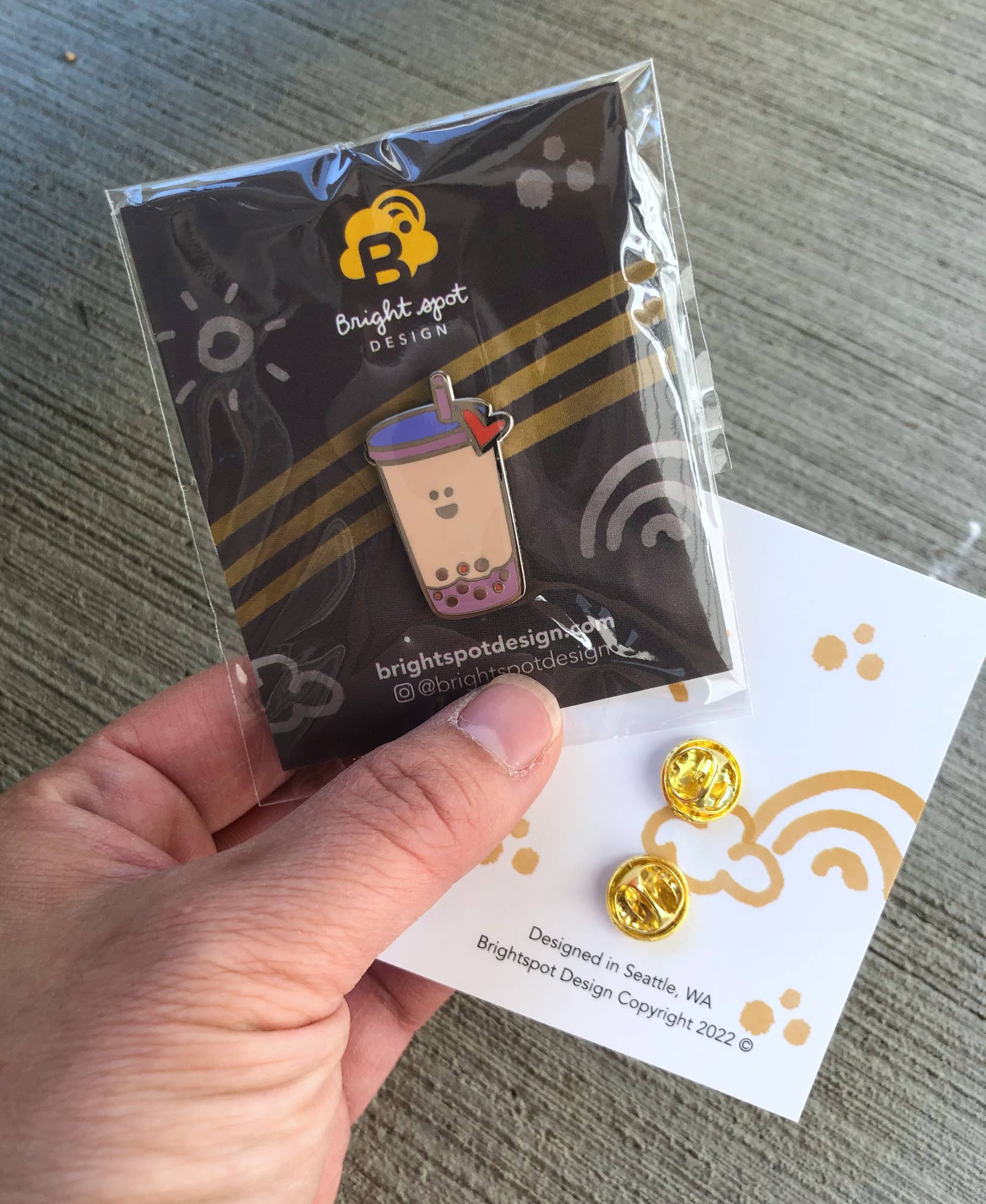 Friendly Fortune Cookie Enamel Pin