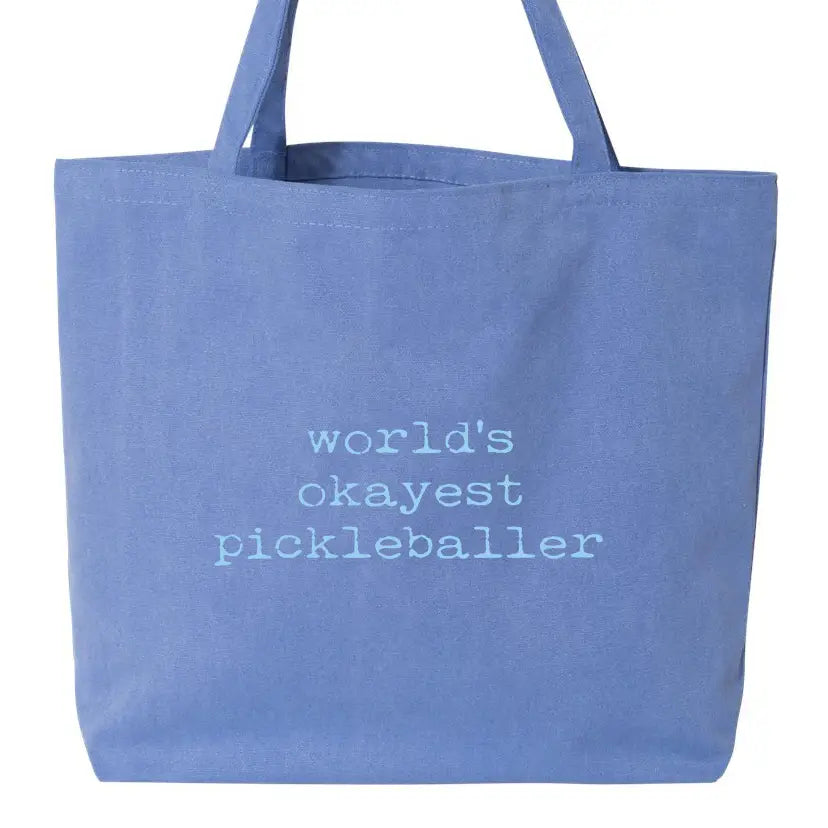 World's Okayest Pickleballer Tote Bag