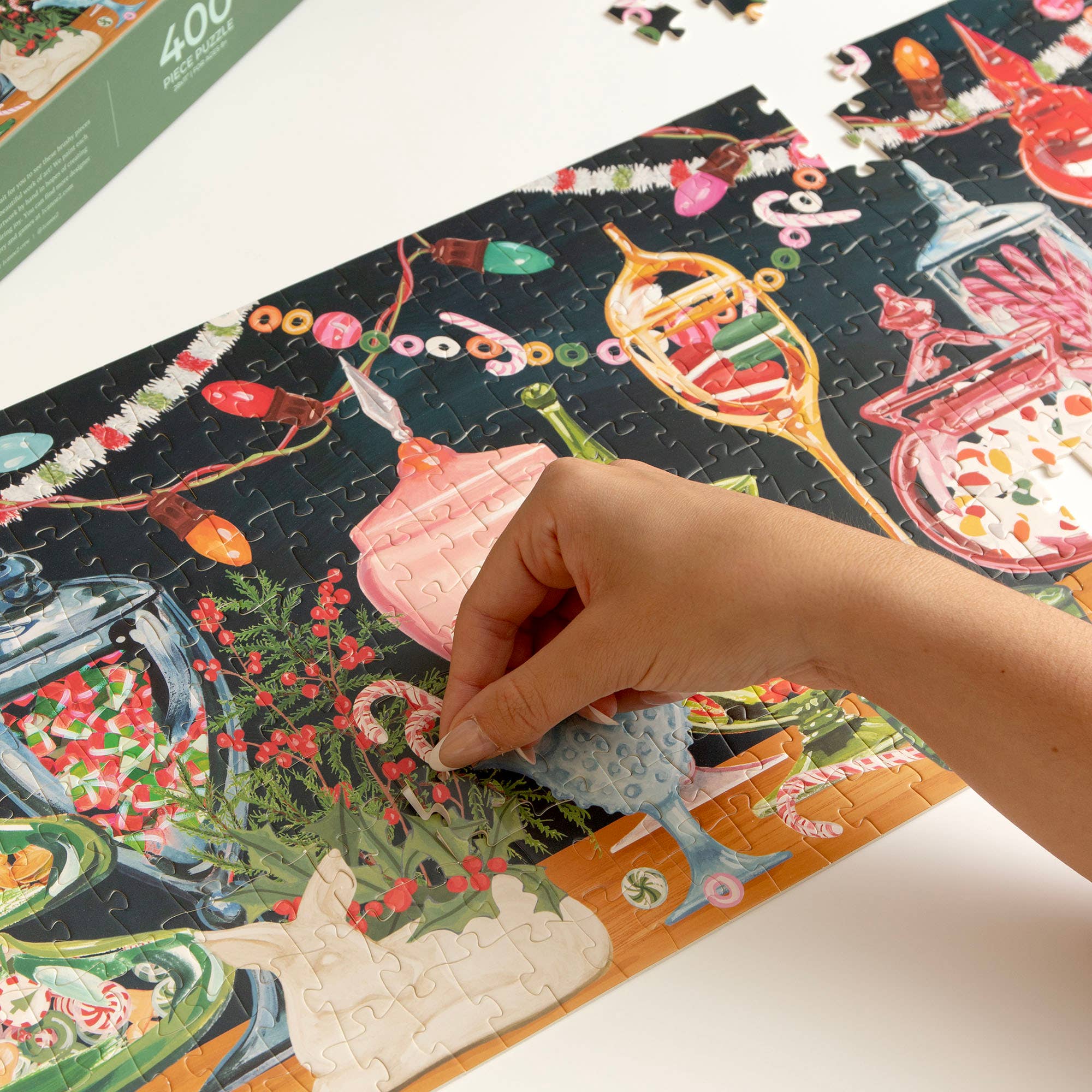 Candy Jars - 400 Piece Panoramic Holiday Jigsaw Puzzle