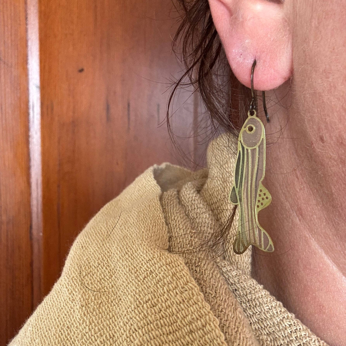 Trout // Stained Glass Resin Earrings