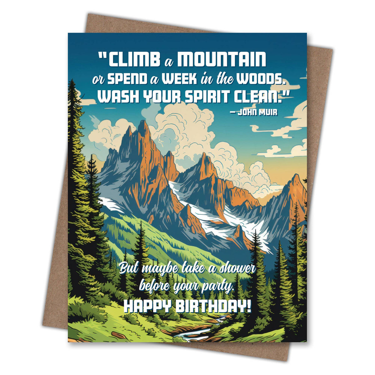 Take a Shower – Recycled Birthday Card for Nature Lovers