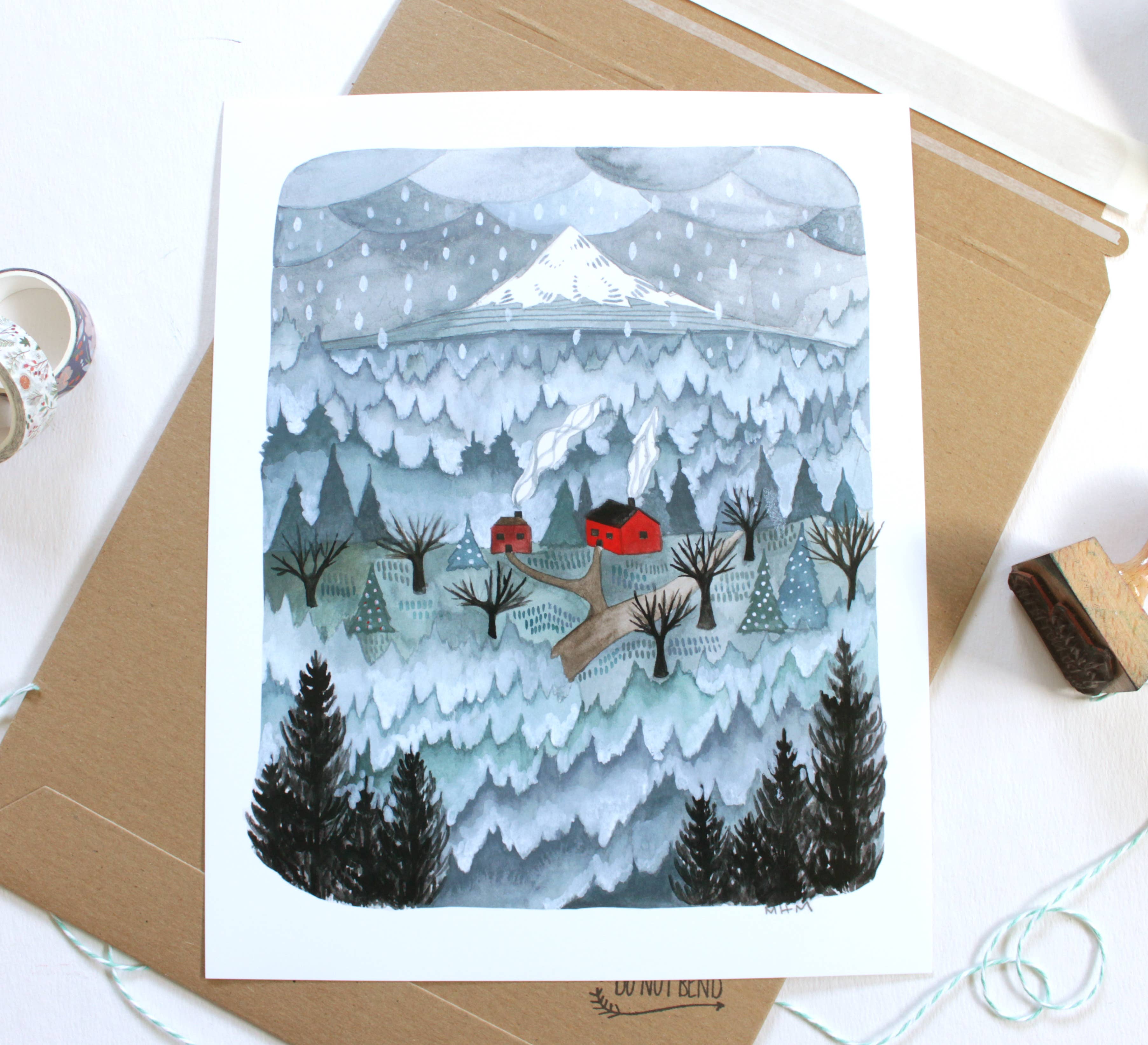 8x10" Print - Two Mountain Homes