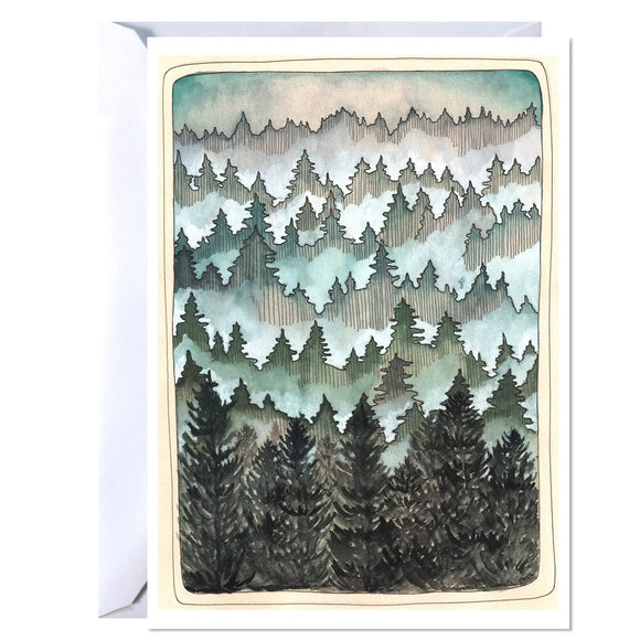 Happy Father's Day card - Northwest Forest Print
