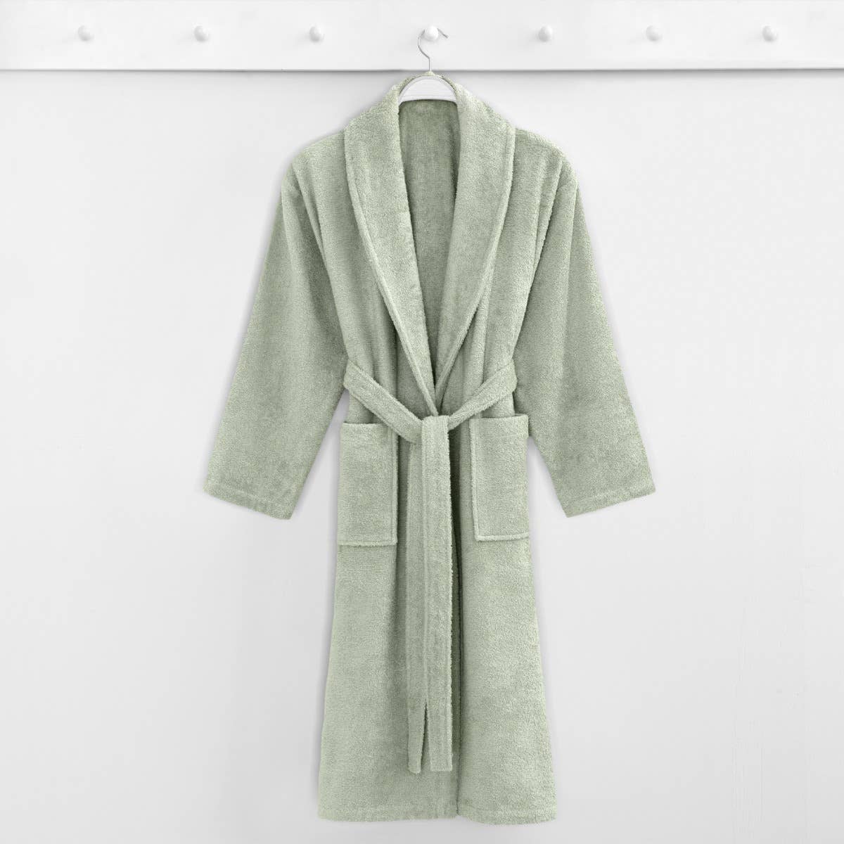 100% Turkish Cotton Unisex Aristocrat Bathrobe: Green / L/XL