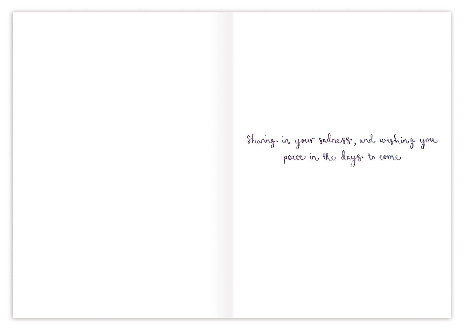 Cornflowers Sending Love Sympathy Card
