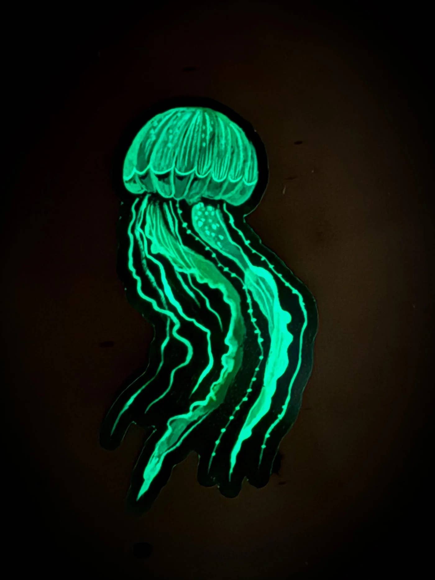 Bioluminescent Jellyfish - Glow in The Dark Sticker