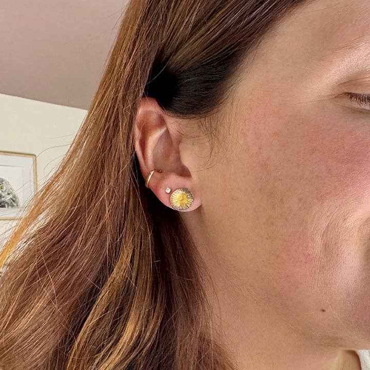 Rustic Gold Spark Studs