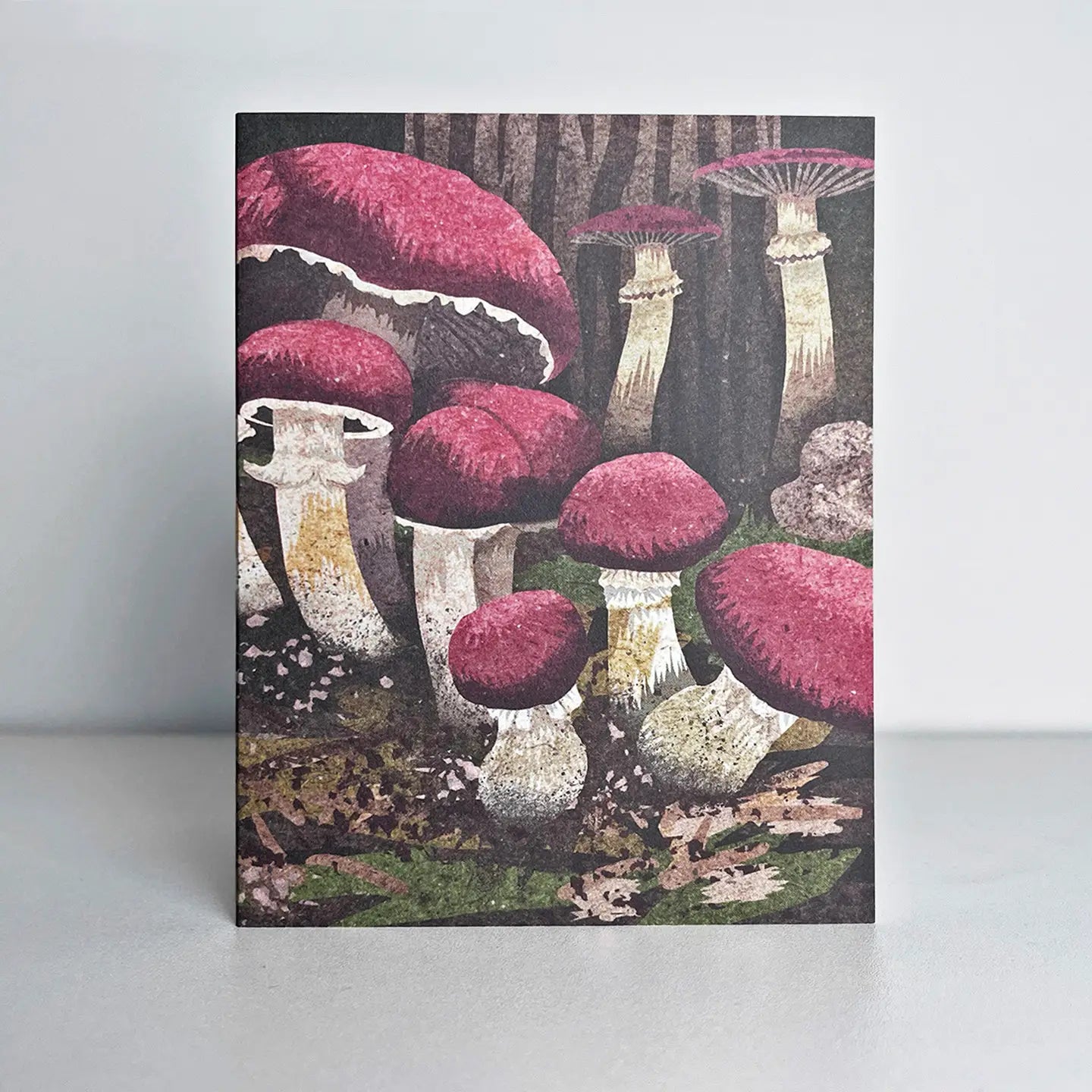 Wine Cap Mushroom Blank Greeting Card