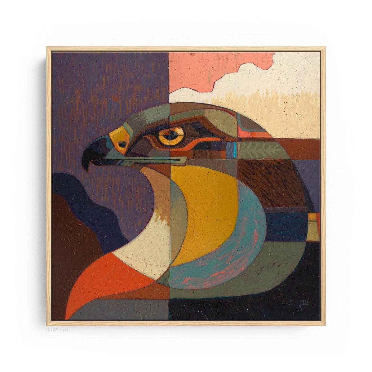 Red Tailed - WHLSL Print: Black Frame / 12x12 / ChromaBlock