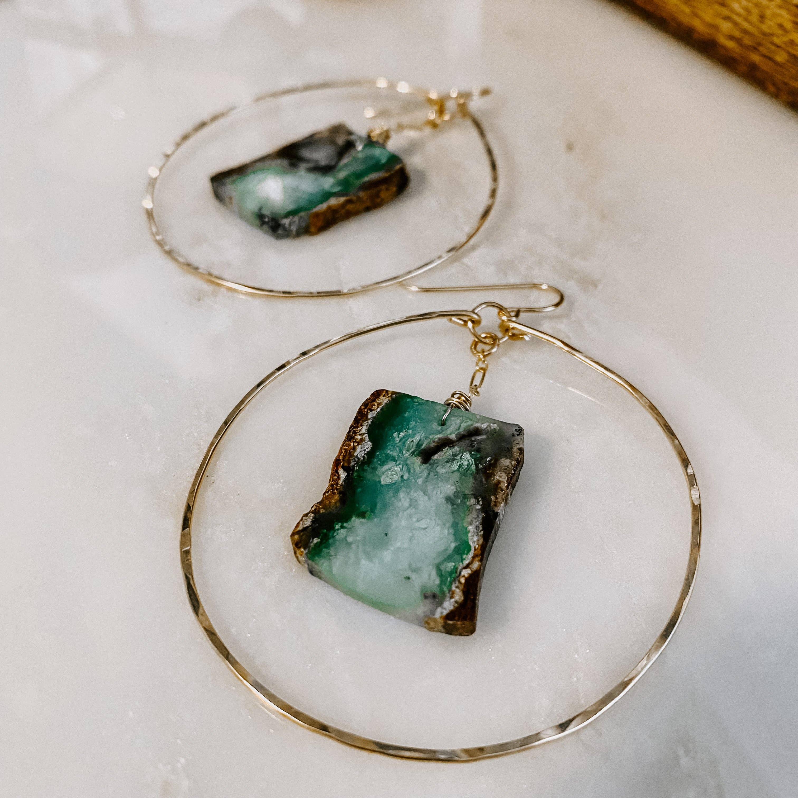 Coastline Hoop Earrings: Sterling Silver