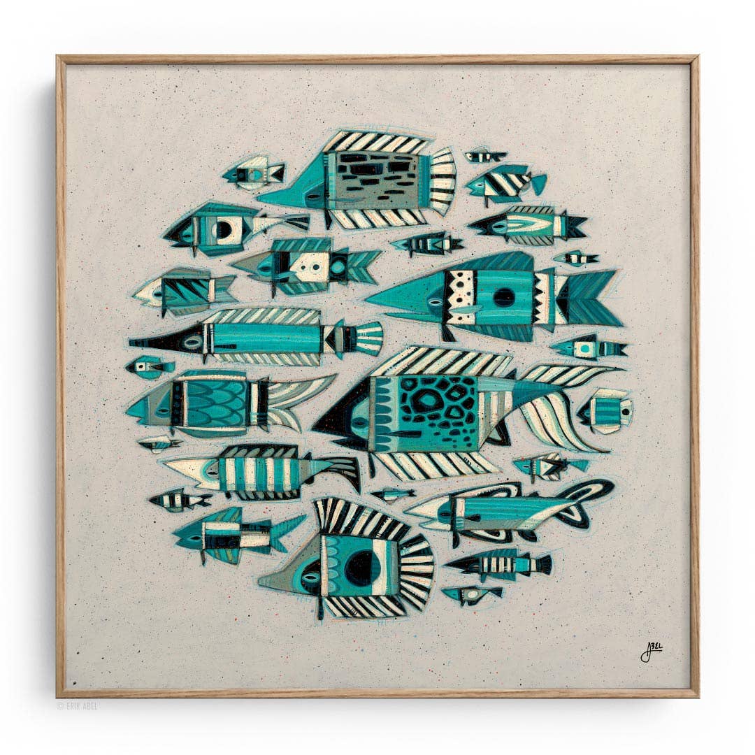 Bait Ball - WHLSL Print: Unframed / 12x12 / Bamboo Paper