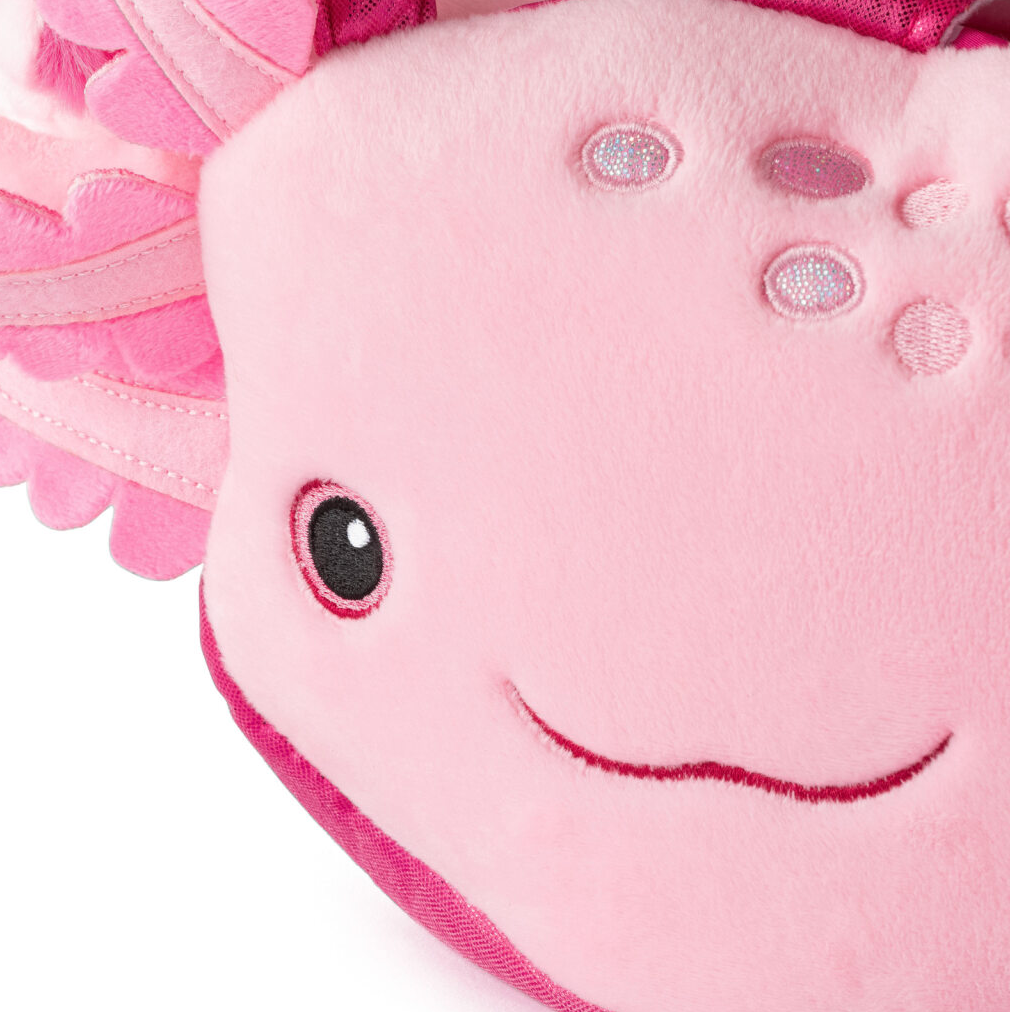 Pink Plush Animal Set with Purse - Axolotl