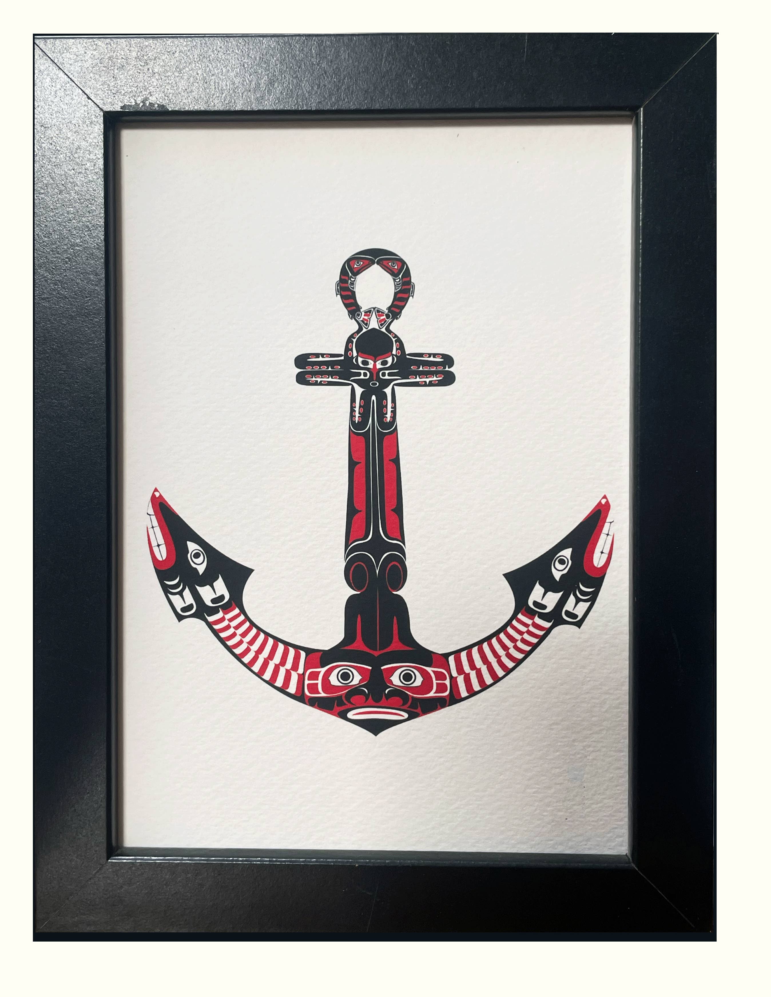PNW Native American Coffee Anchor 5"x7" Letterpress Print