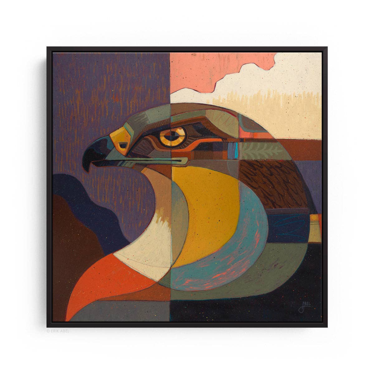 Red Tailed - WHLSL Print: Black Frame / 12x12 / ChromaBlock