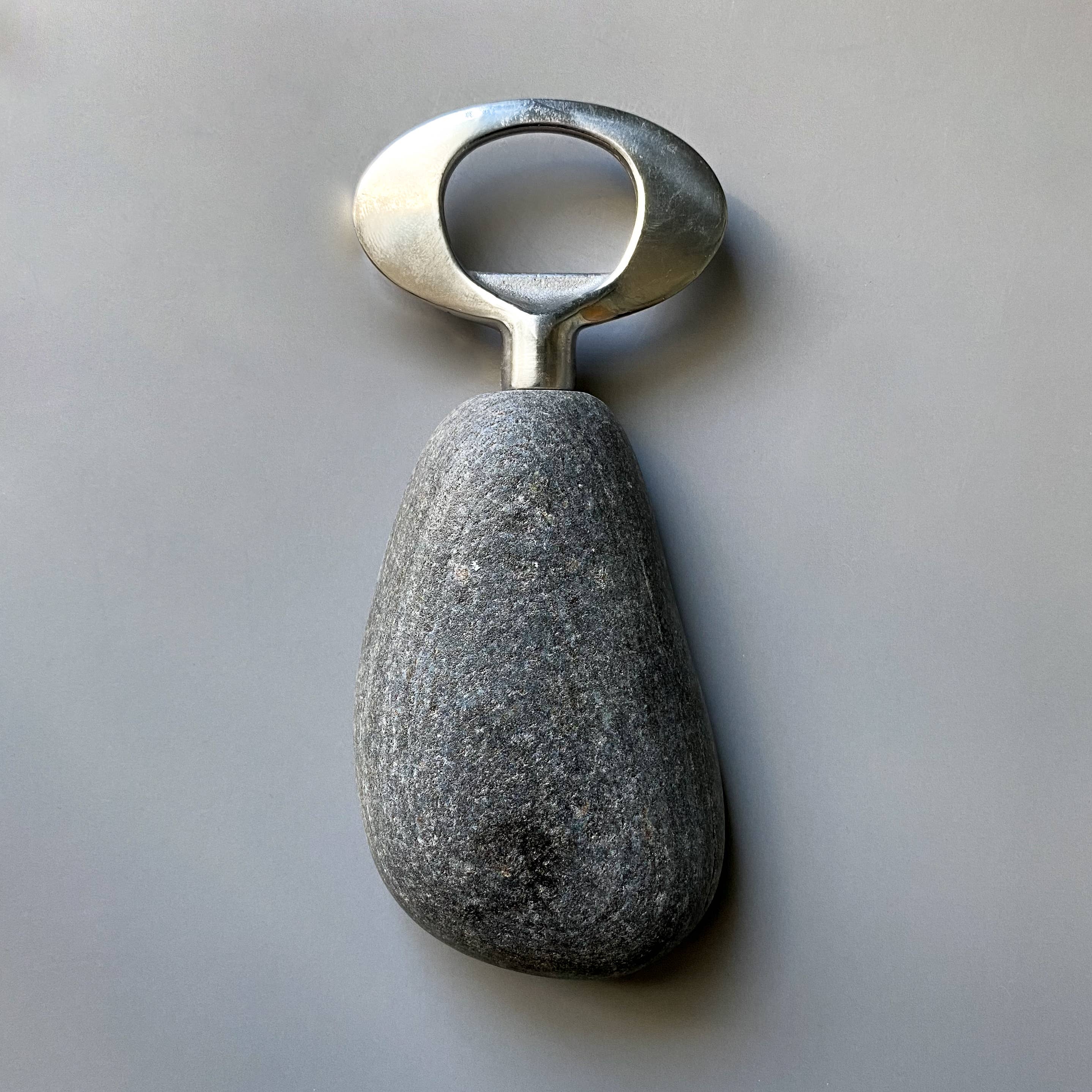 Nature-Inspired Stainless Steel Stone Bottle Opener