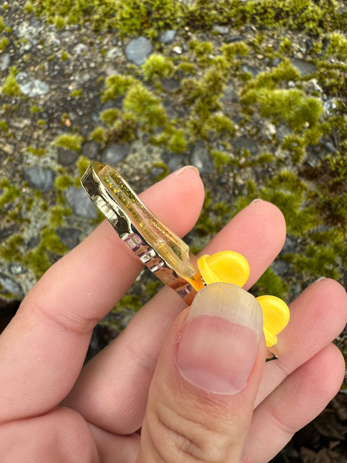 Pacific Banana Slug GLITTER SHAKER Pin - 25% to Charity!