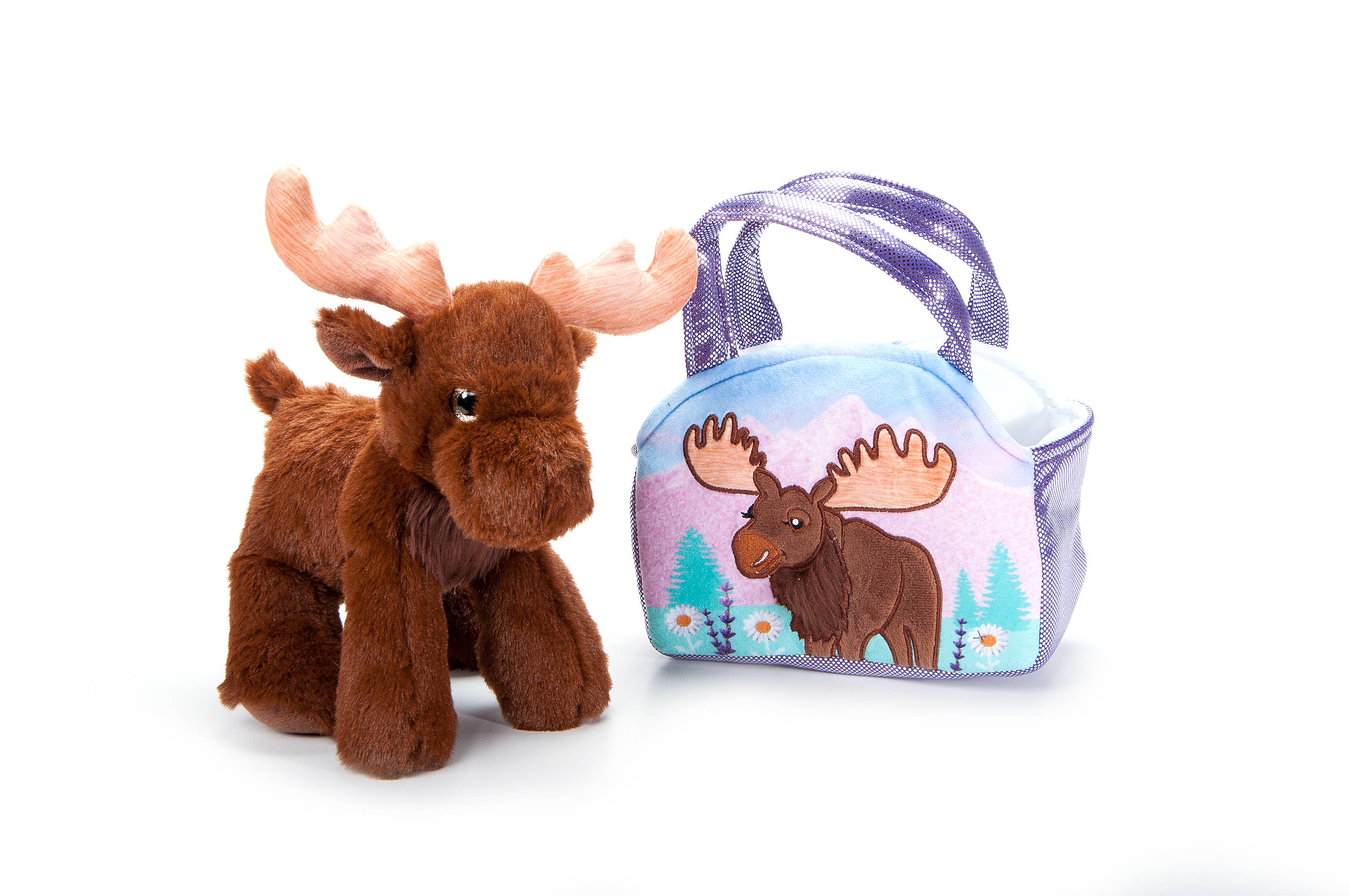 Plush Animal Set with Purse - Moose