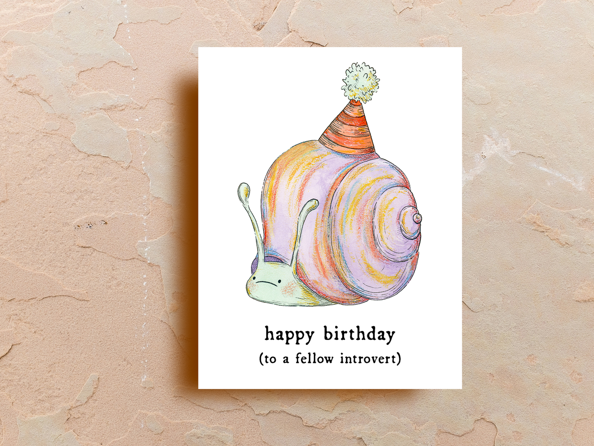 Birthday Snail - Greeting Card