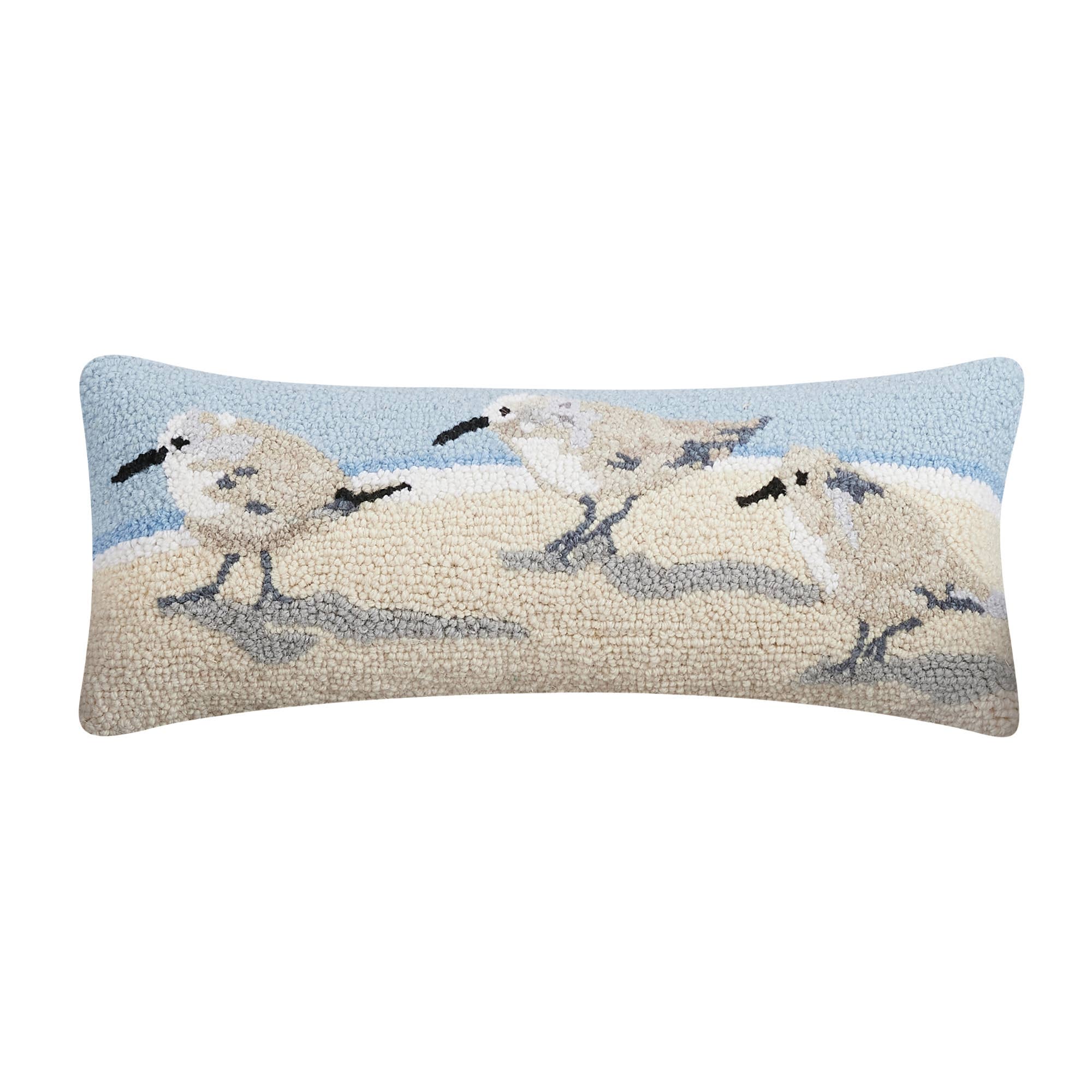 Sandpipers Hook Pillow - Sally Eckman Roberts