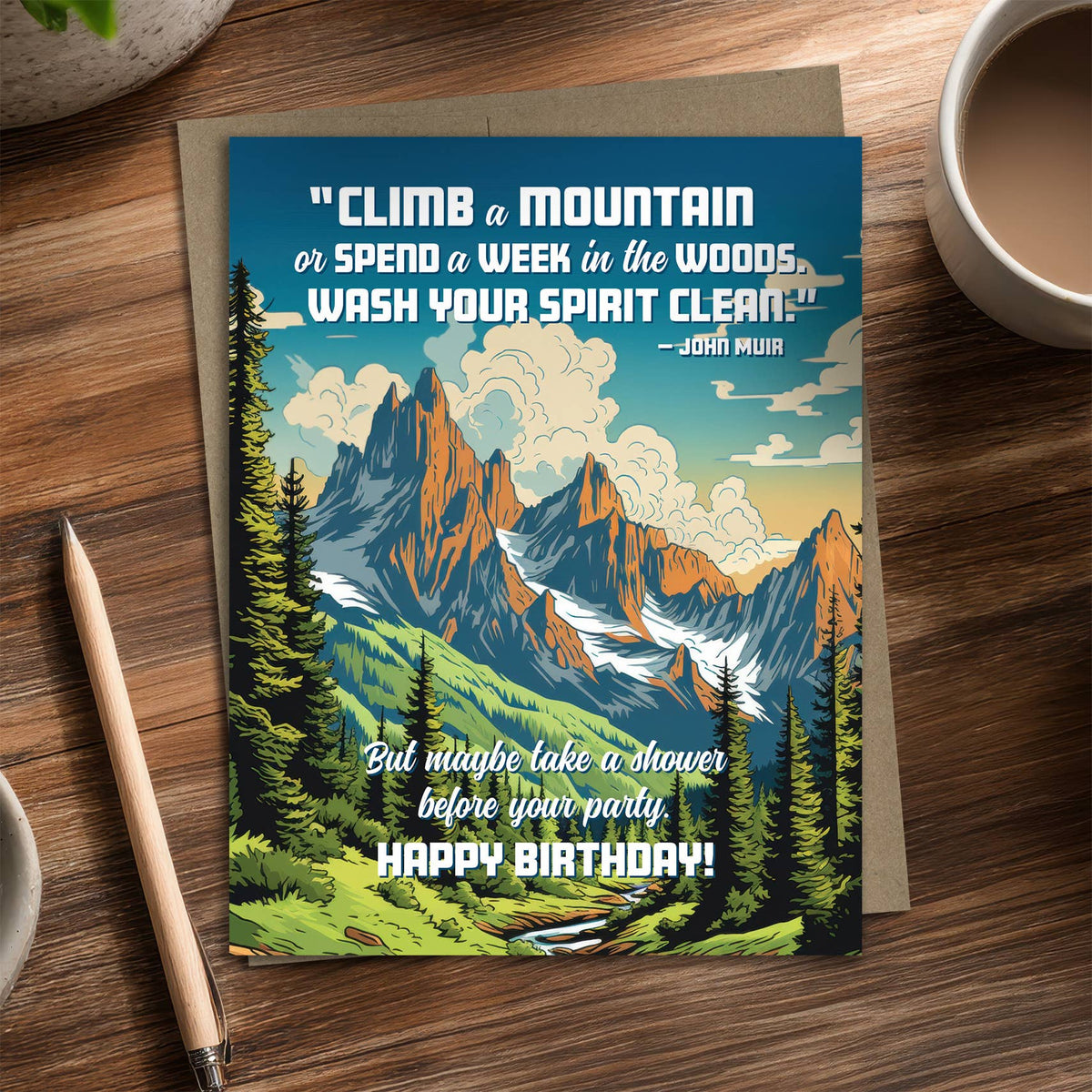 Take a Shower – Recycled Birthday Card for Nature Lovers