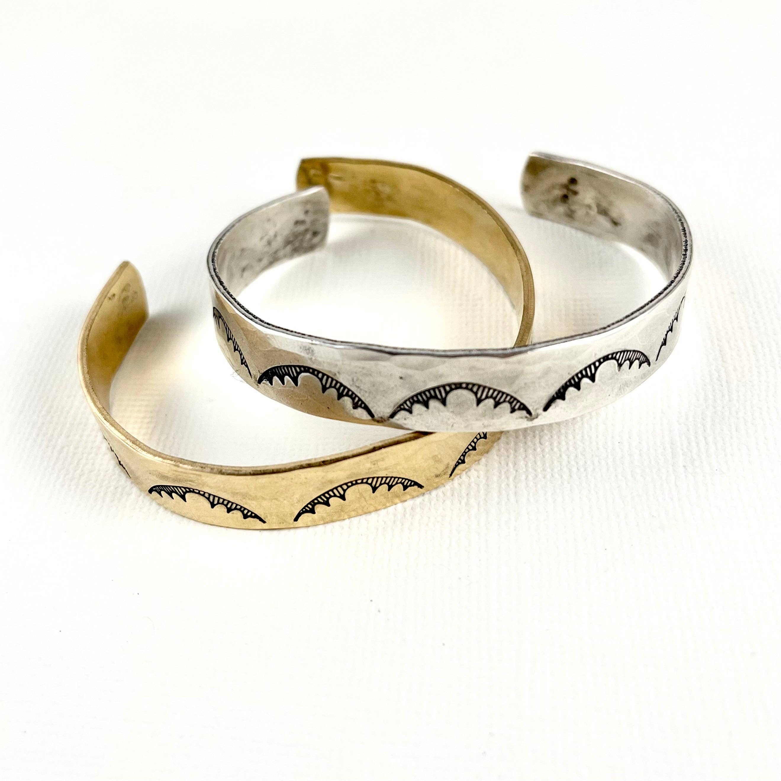 Handmade Together Cuff: Silver Finish