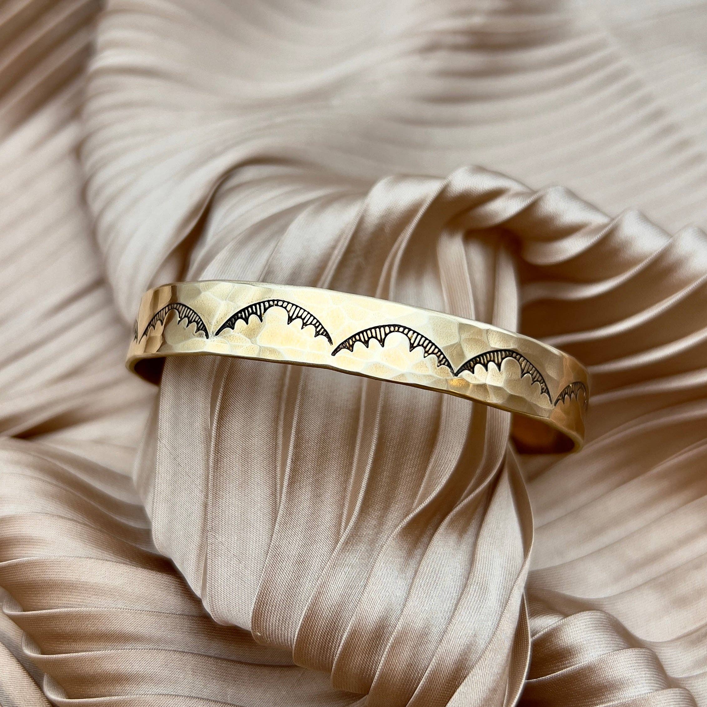 Handmade Together Cuff: Gold Finish