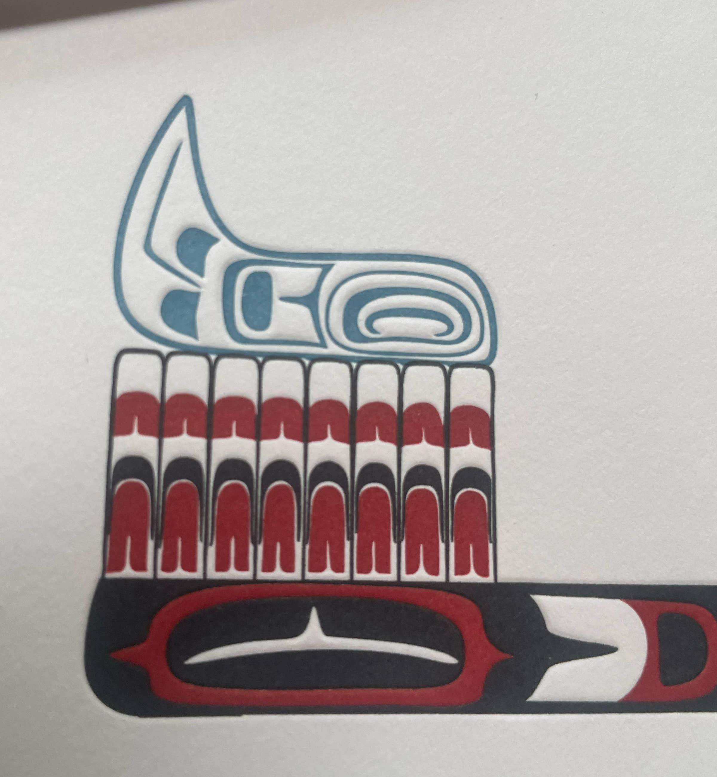 PNW Native American Toothbrush 5"x7" Letterpress Print