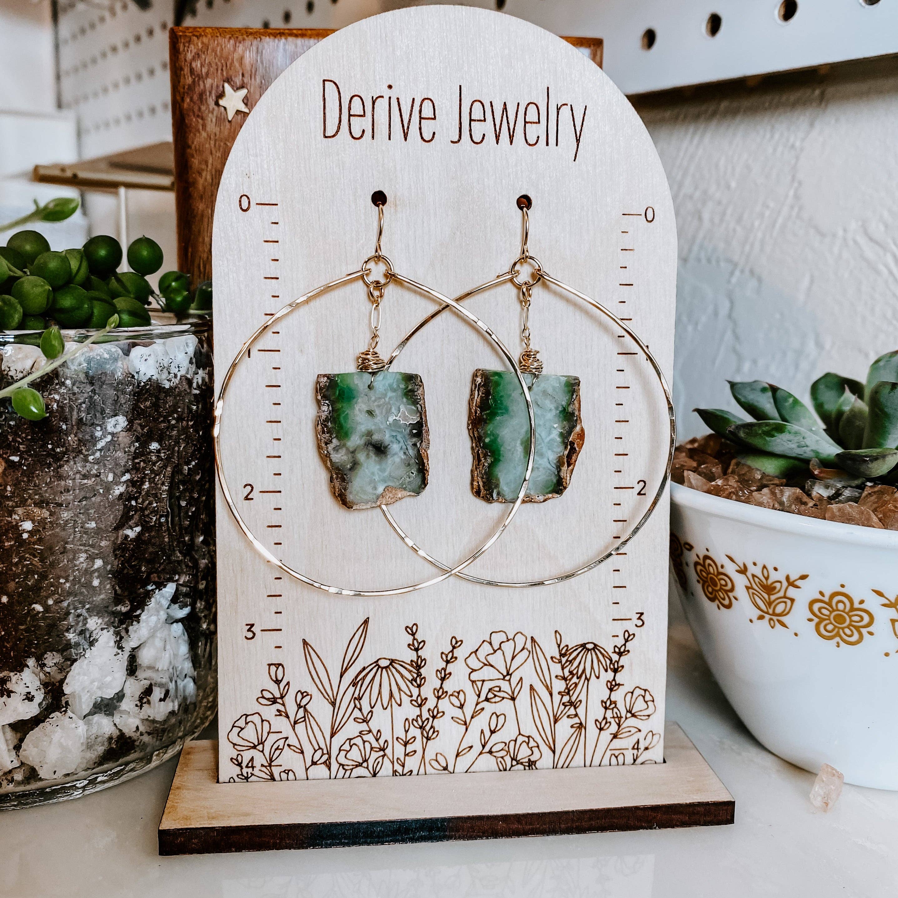 Coastline Hoop Earrings: Sterling Silver
