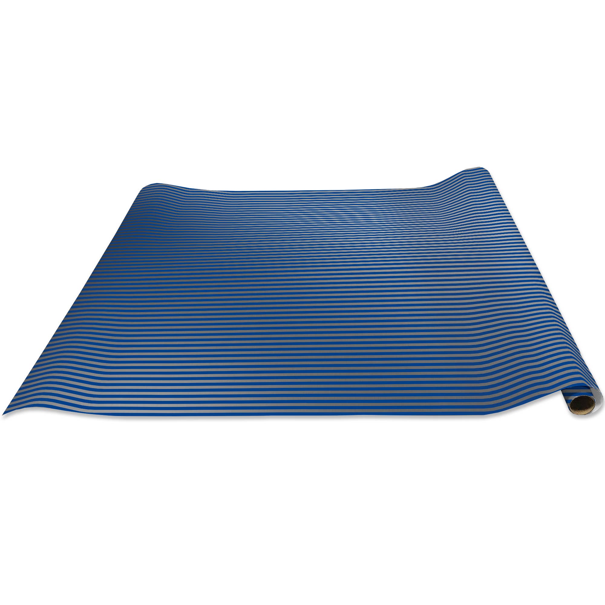 Blue Silver Stripe Gift Wrap - Rolls