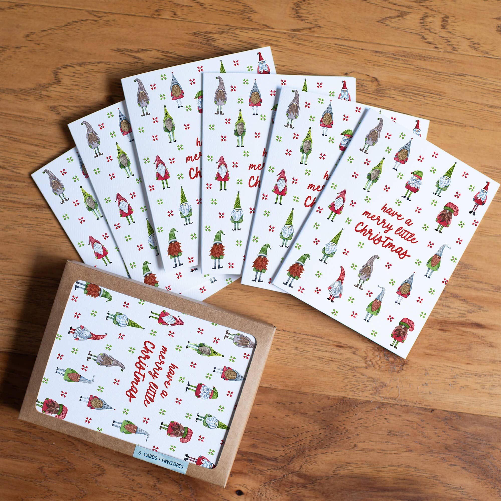 Gnome Christmas Card | Cute Holiday Merry Christmas Card: Single Card
