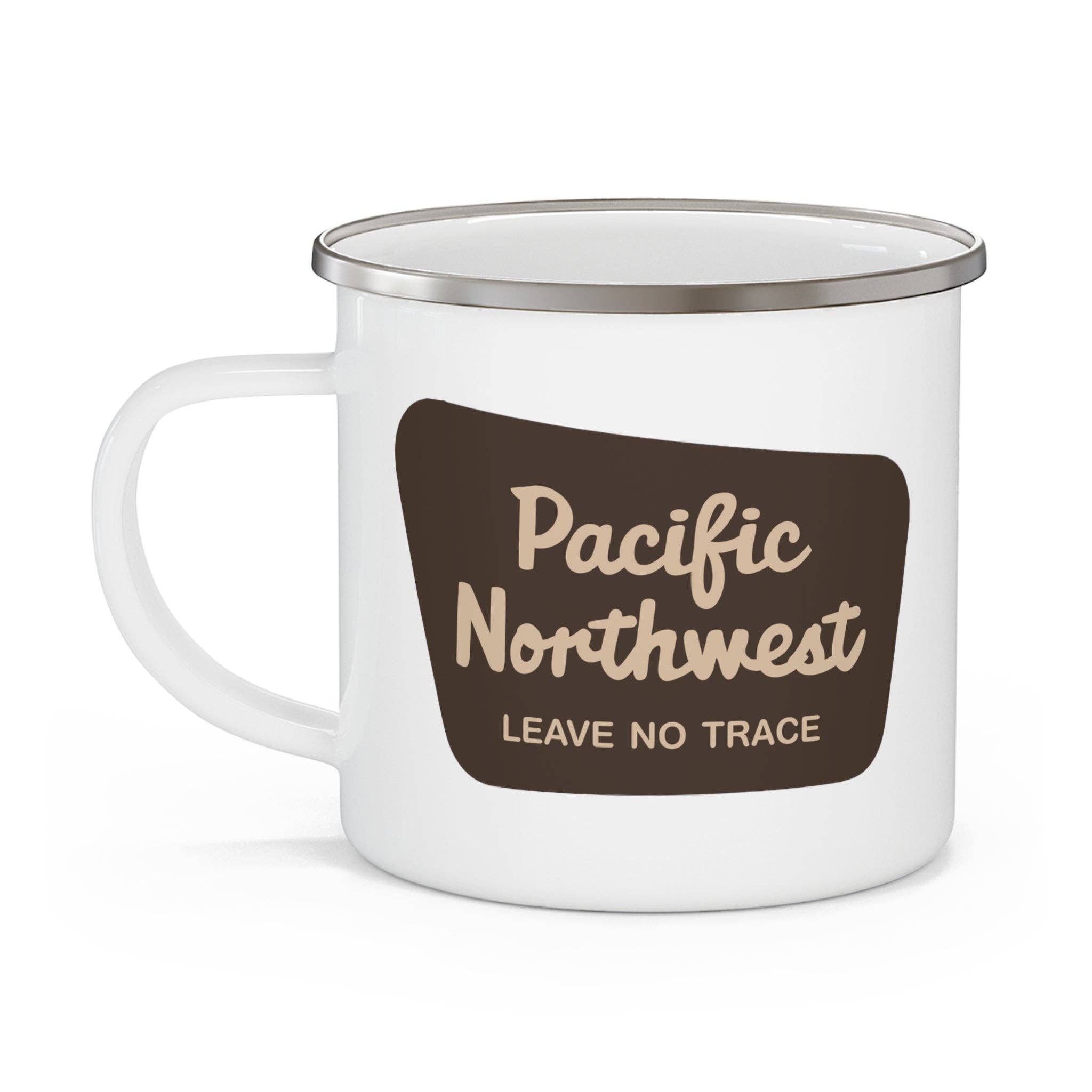 Pacific Northwest National Forest Enamel Camping Mug