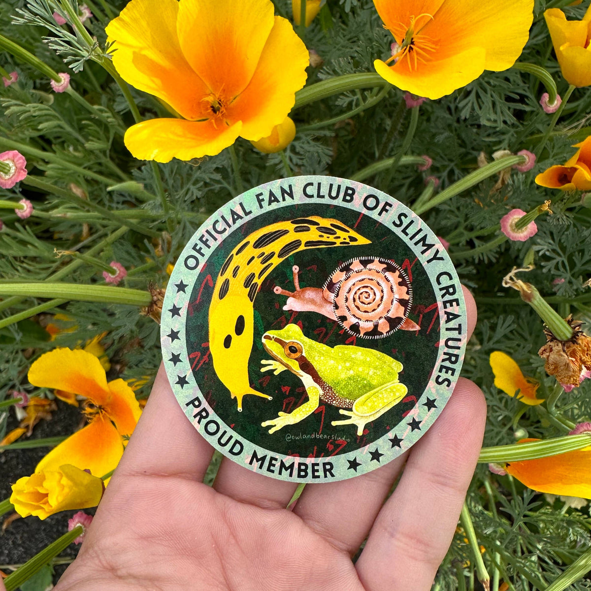 Proud Member: Official Fan Club of Slimy Creatures Sticker (Vinyl)
