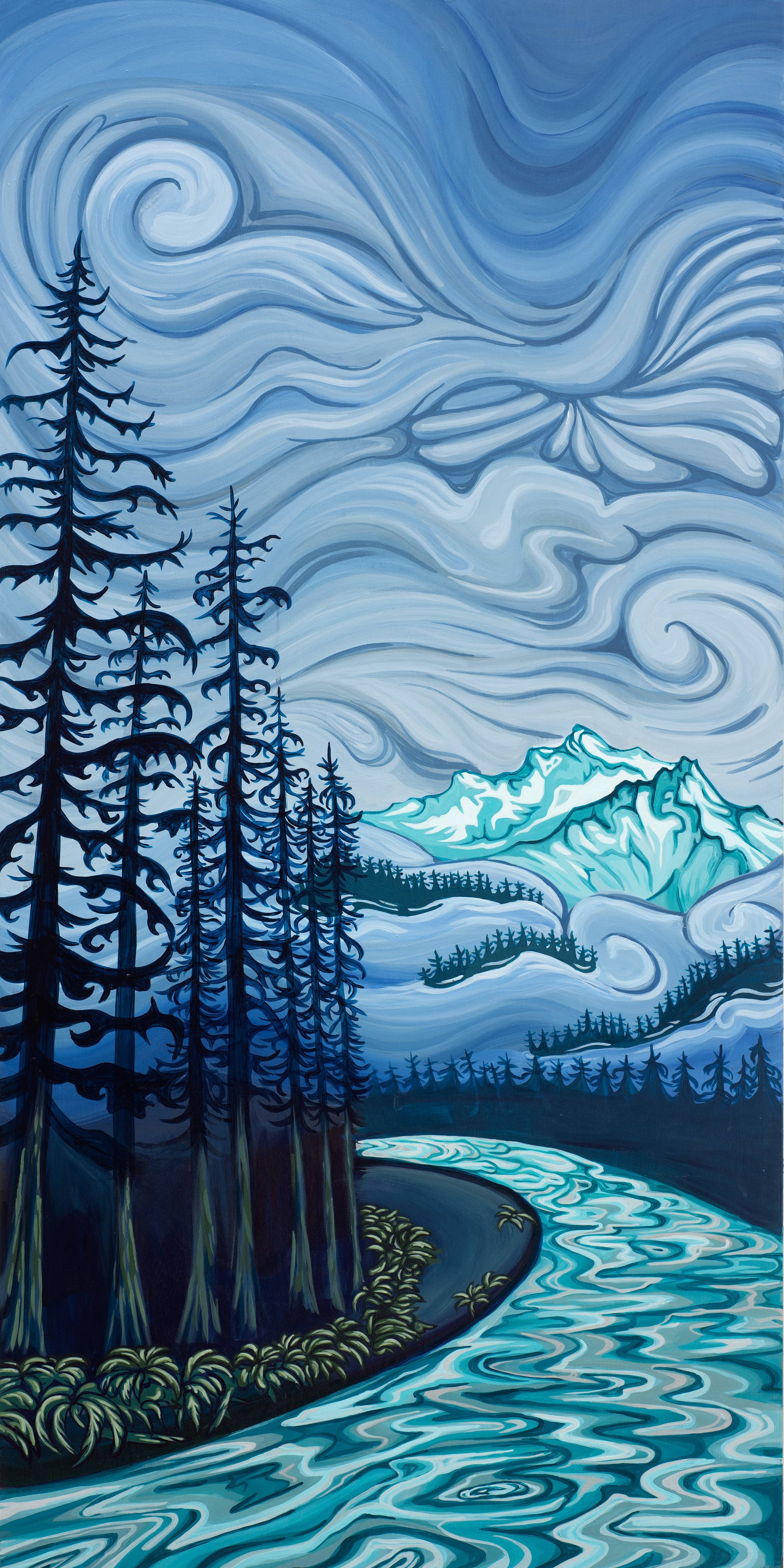 "Wandering in the Gloom" Print: 8x16" / Bamboo Paper