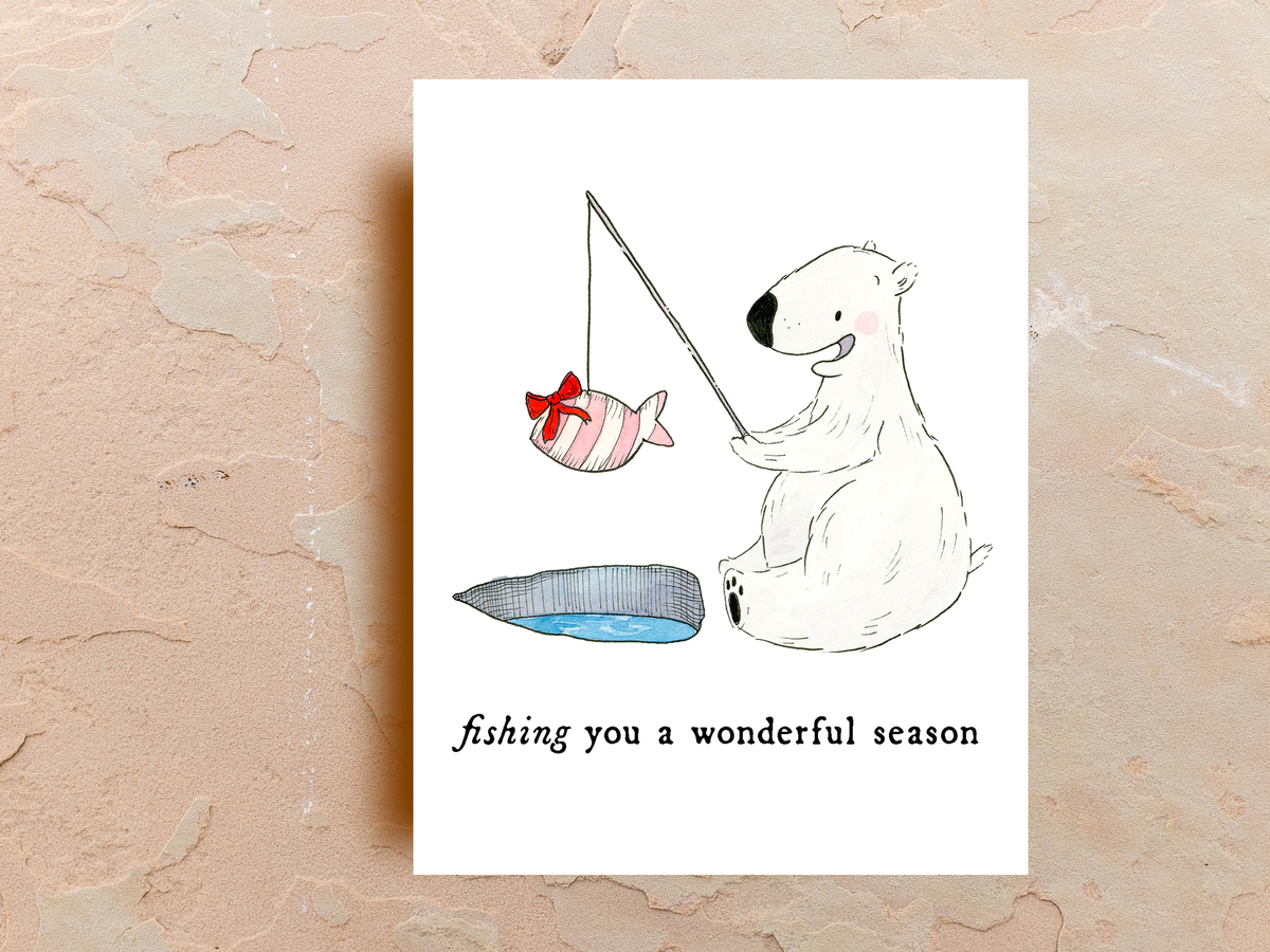 Fishing You a Wonderful Season - Greeting Card