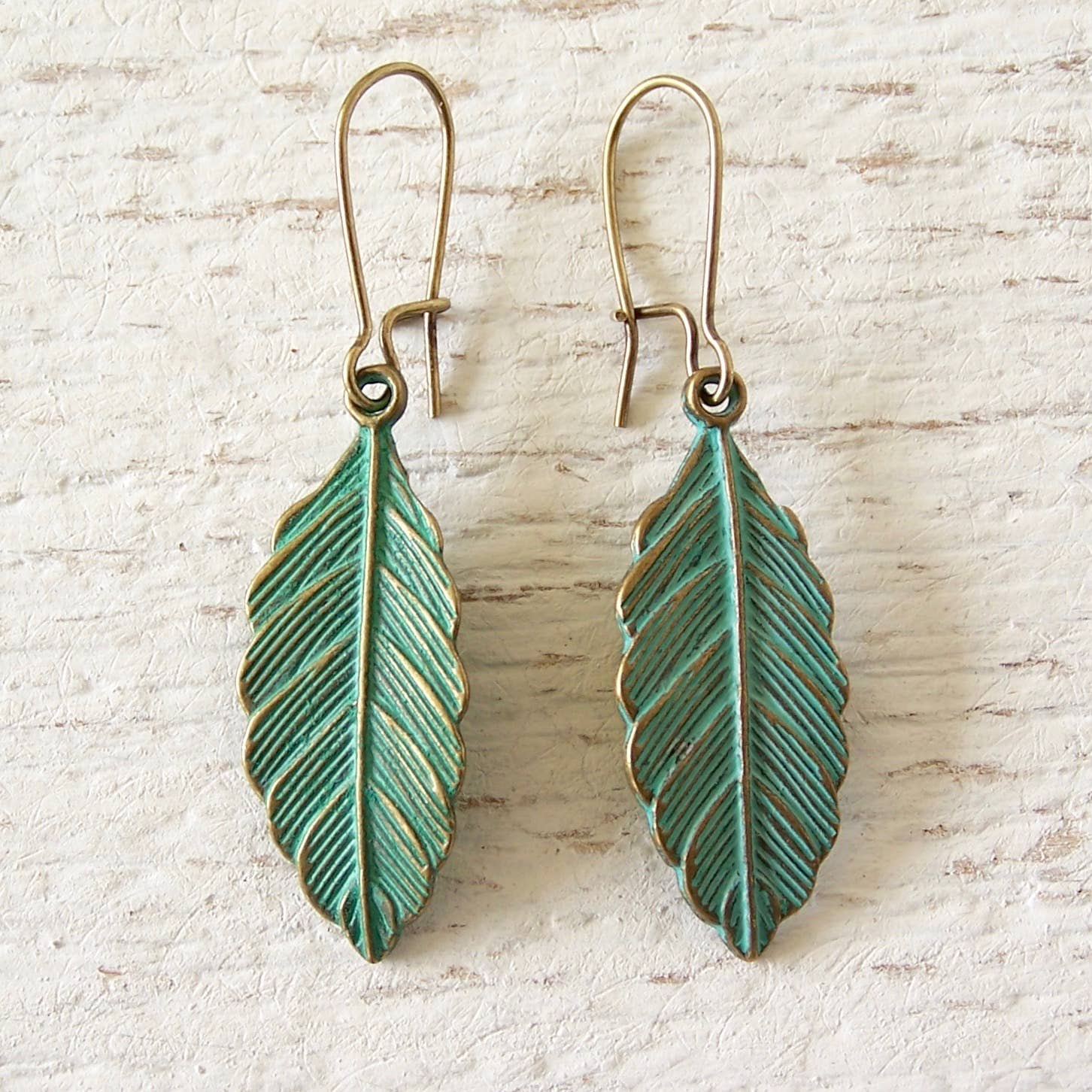 Nouveau Brass Charm Earrings: Dragonfly