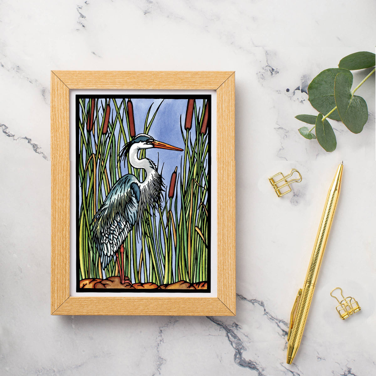 Greeting Card Blue Heron