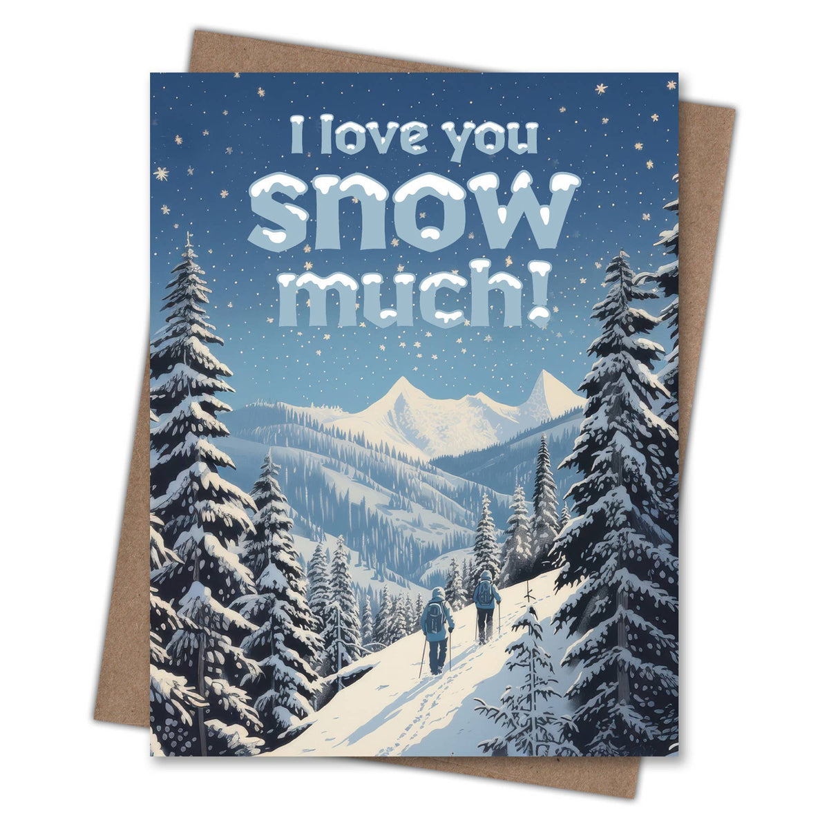Love You Snow Much – Recycled Love Card for Skiers