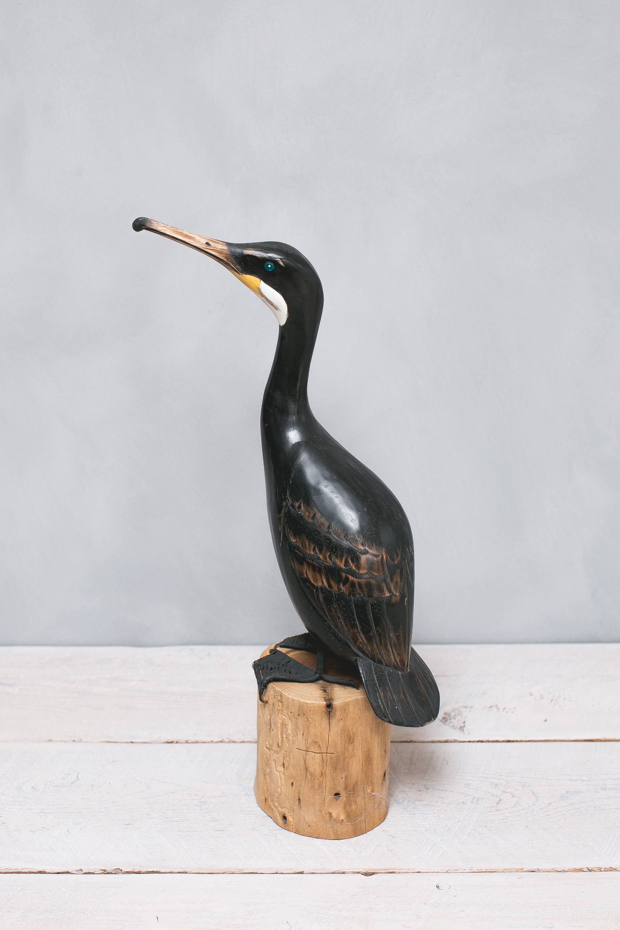 Cormorant - High - 23"H -Carved Wooden Ornament