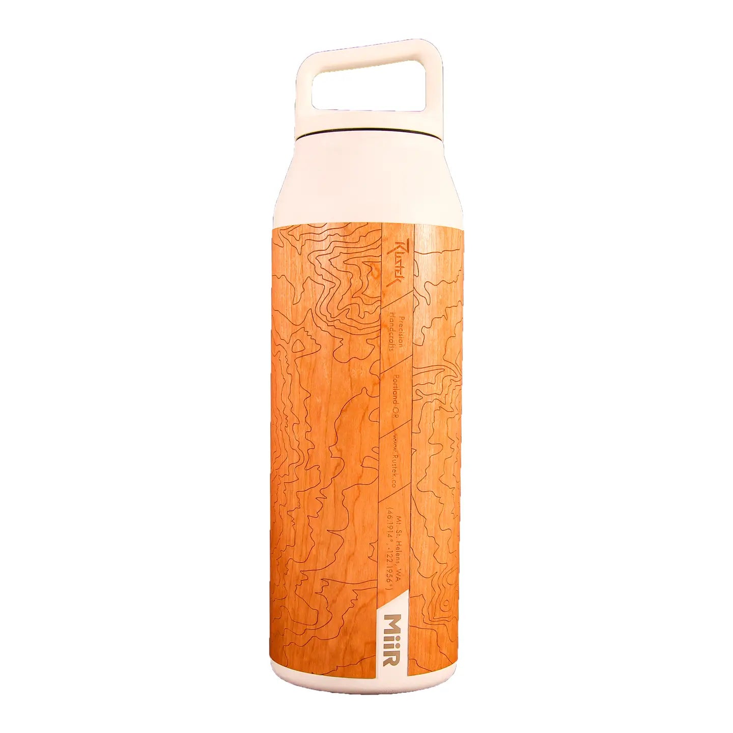 42 oz Wood Wrapped Miir 20oz Bottle: St. Helens Topo