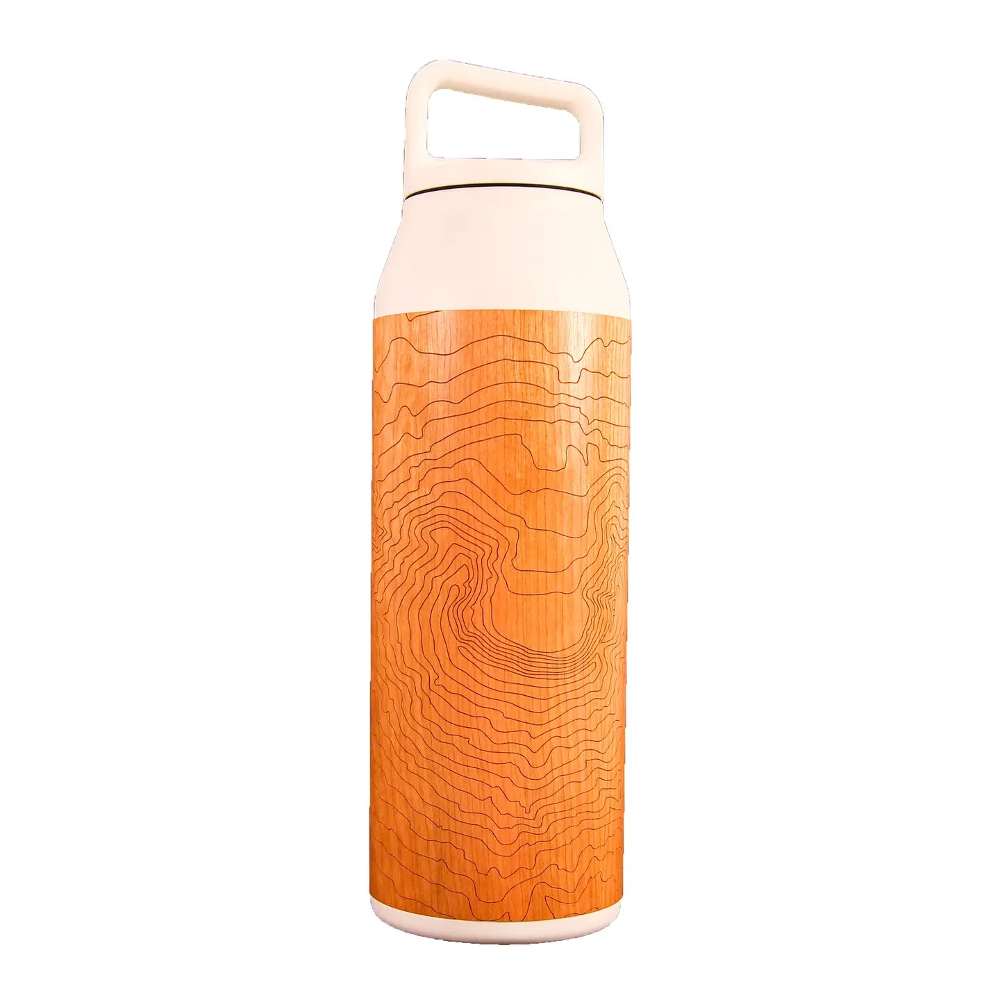 42 oz Wood Wrapped Miir 20oz Bottle: St. Helens Topo