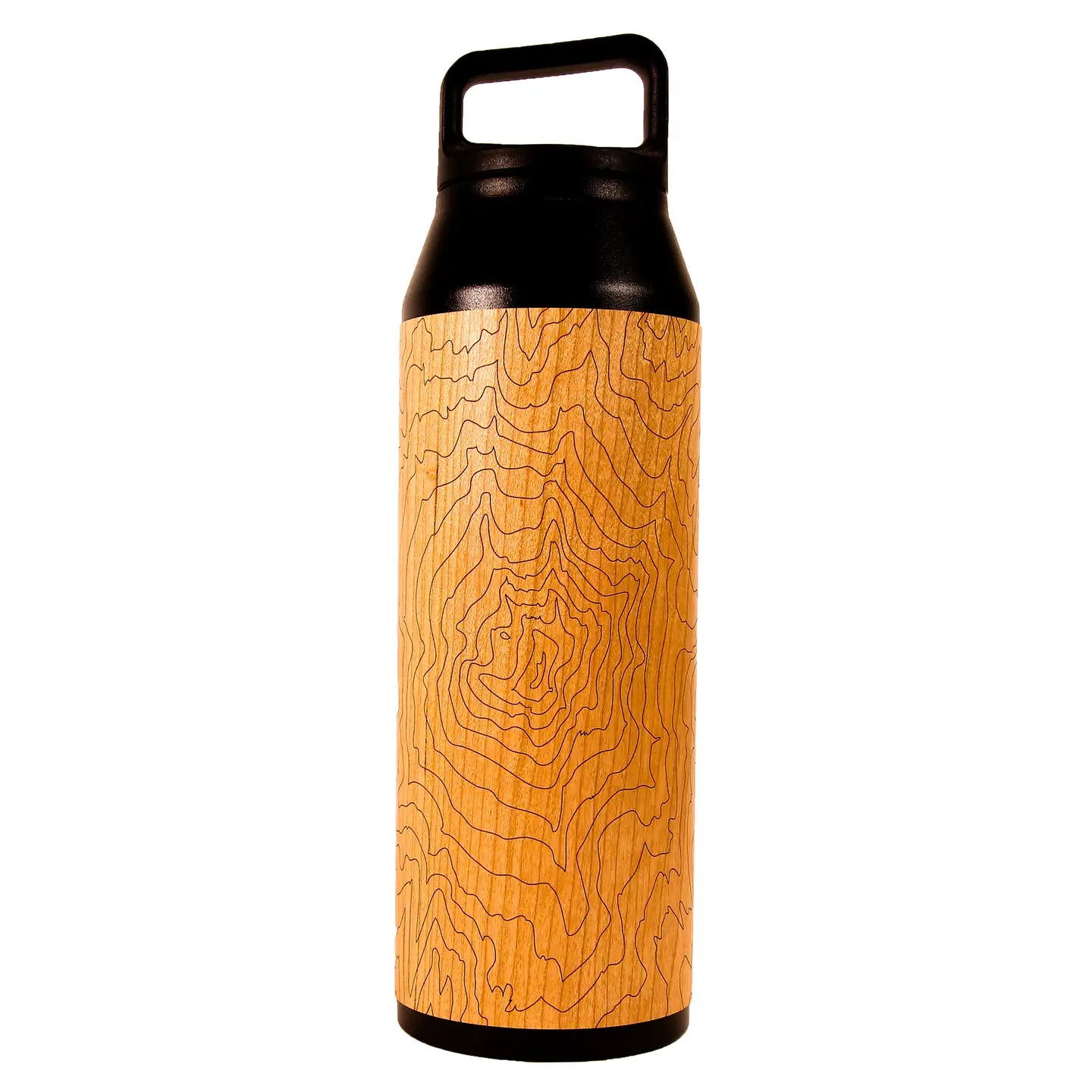 42 oz Wood Wrapped Miir 20oz Bottle: Mt. Hood Topo