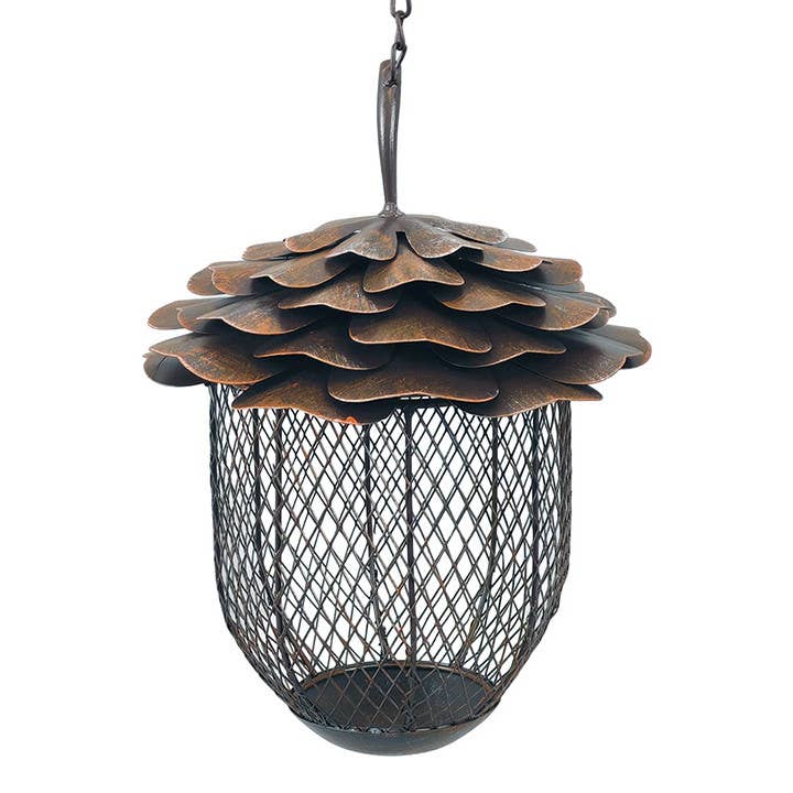 Metal Acorn Suet Birdfeeder - 8"