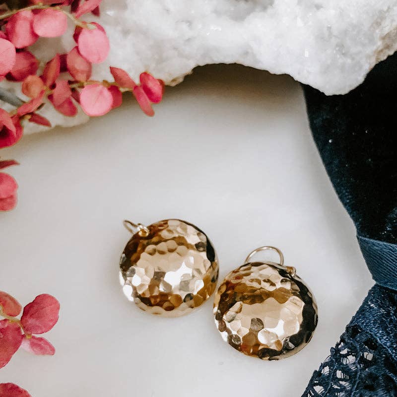 Full Moon Earrings: 14k Gold Fill