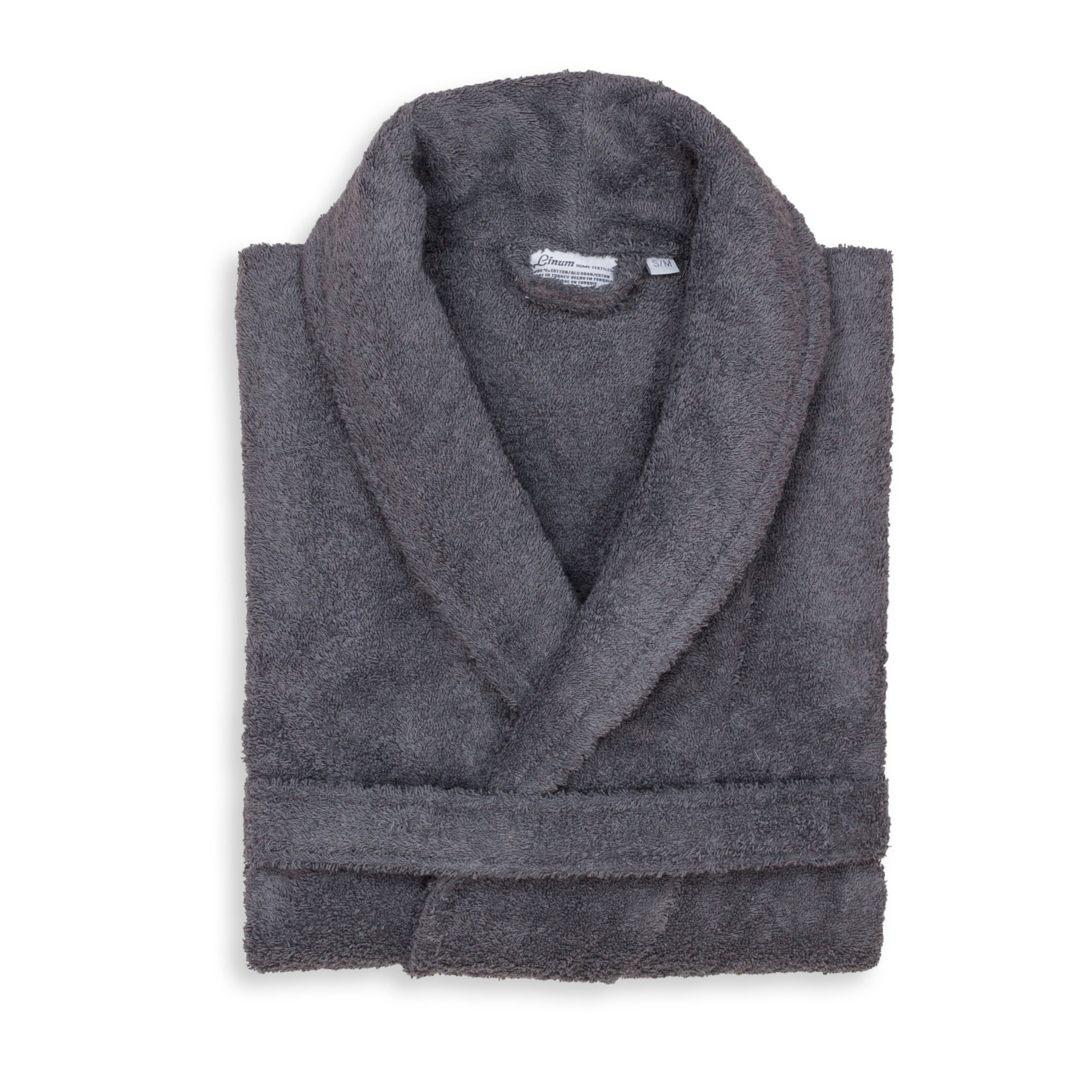 100% Turkish Cotton Unisex Aristocrat Bathrobe: White / S/M