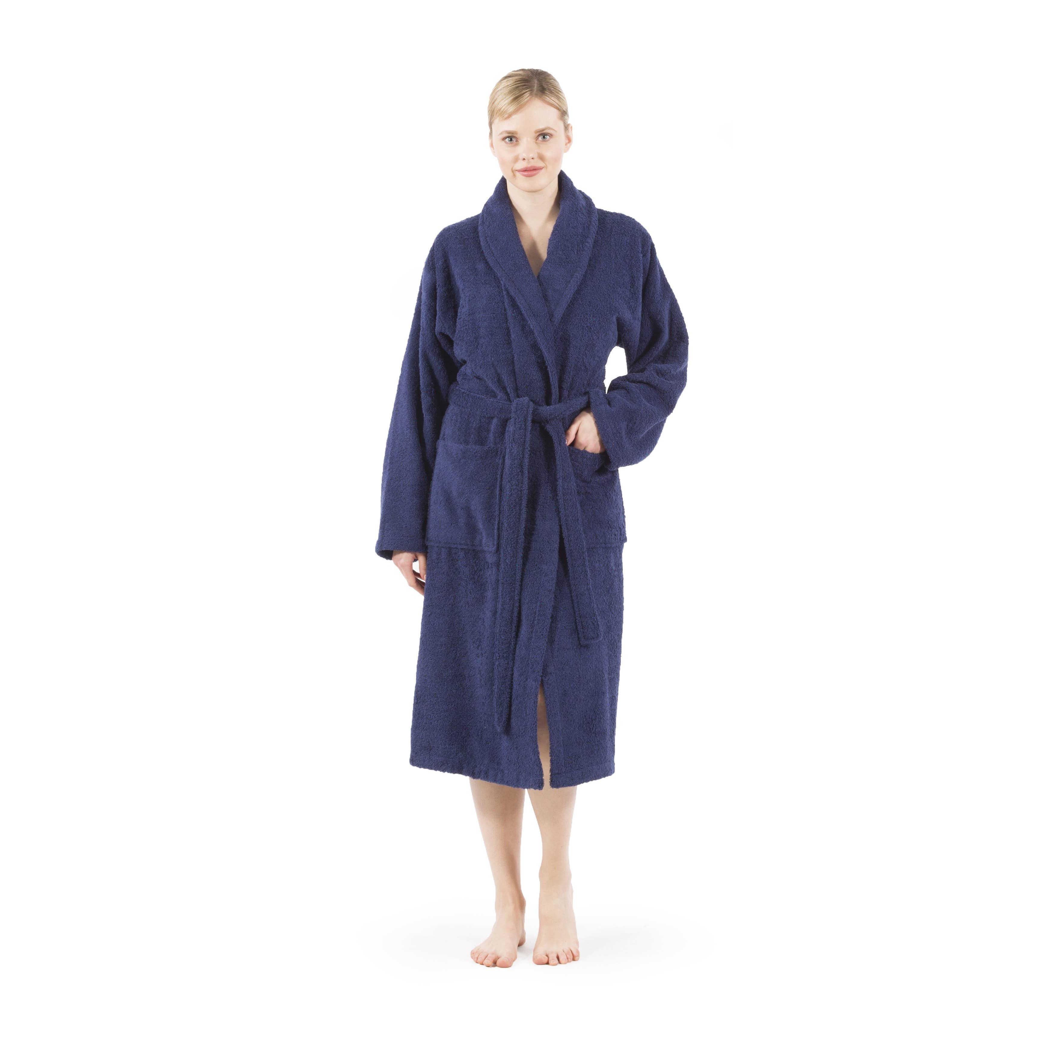 100% Turkish Cotton Unisex Aristocrat Bathrobe: Green / S/M
